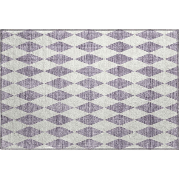 Vienna Machine Washable Transitional Purple Rug 1'8" x 2'6"