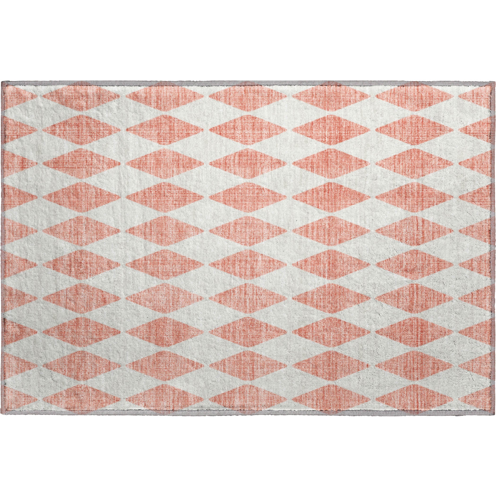 Vienna Machine Washable Transitional Salmon Orange Rug 1'8" x 2'6" #shape_Rectangle