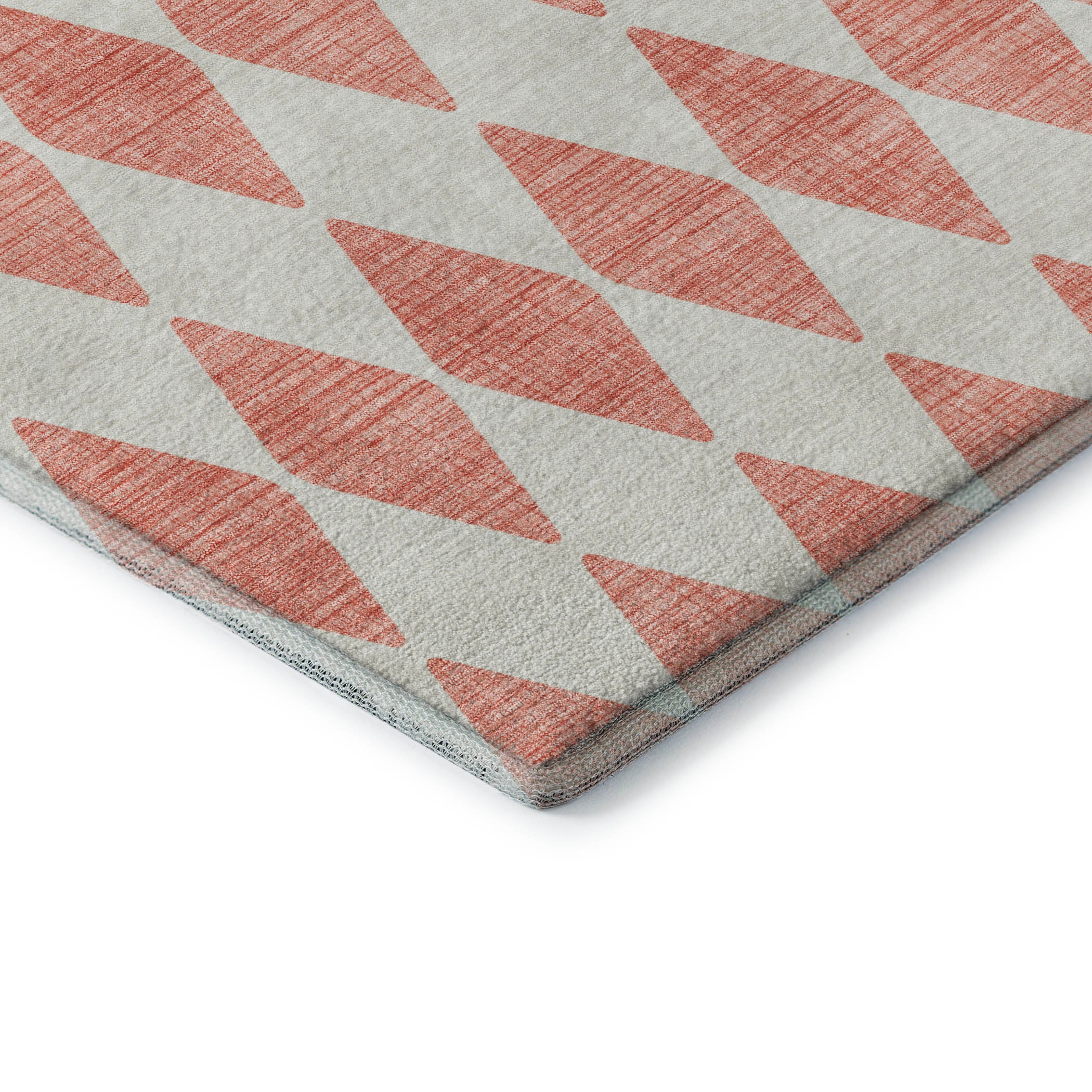 Vienna Machine Washable Transitional Salmon Orange Rug 1'8" x 2'6" #shape_Rectangle