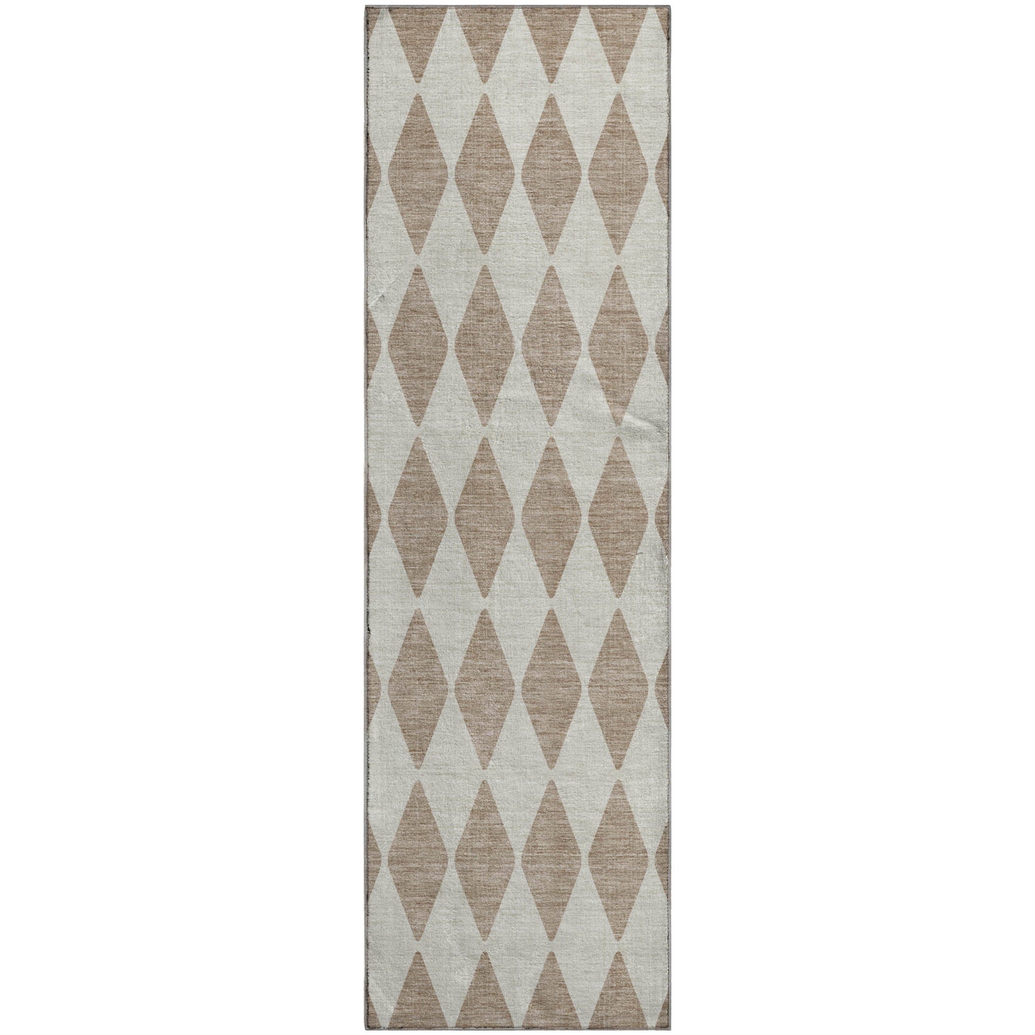 Vienna Machine Washable Transitional Taupe Brown Rug 2'3" x 7'6" #shape_Runner