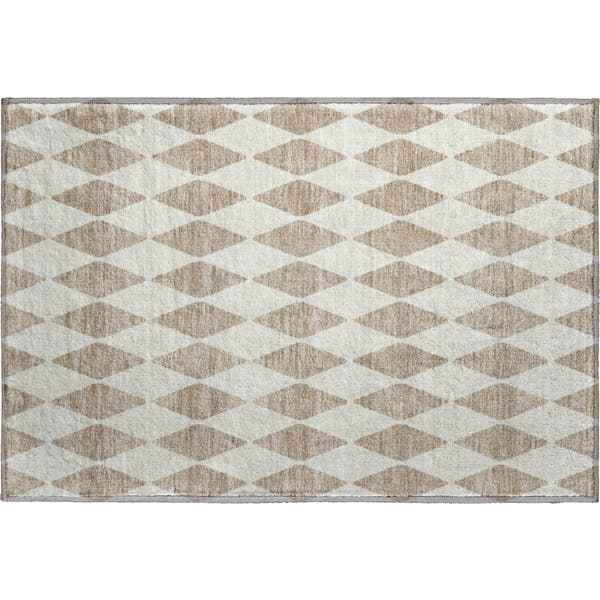 Vienna Machine Washable Transitional Taupe Brown Rug 1'8" x 2'6"