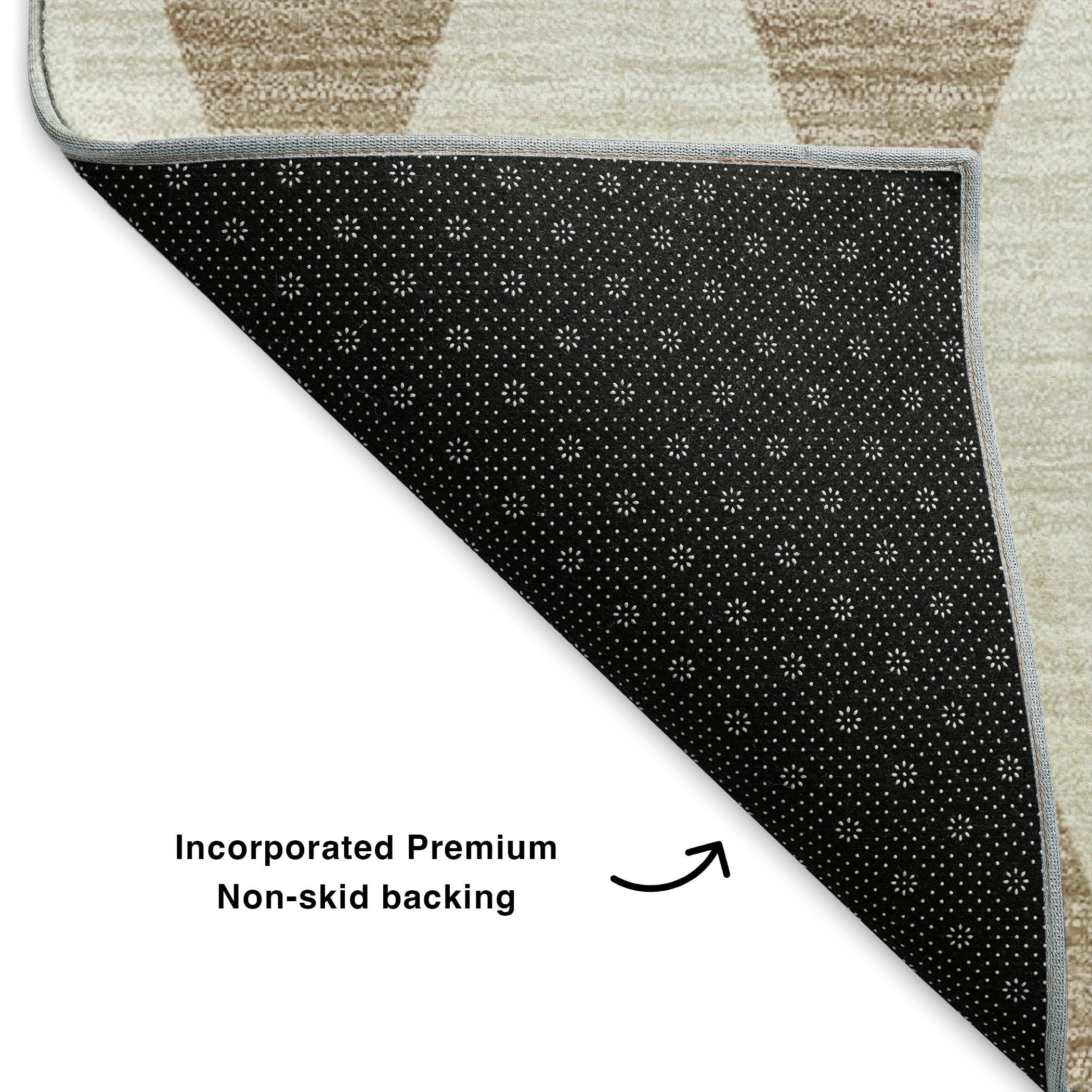 Vienna Machine Washable Transitional Taupe Brown Rug 1'8" x 2'6" #shape_Rectangle