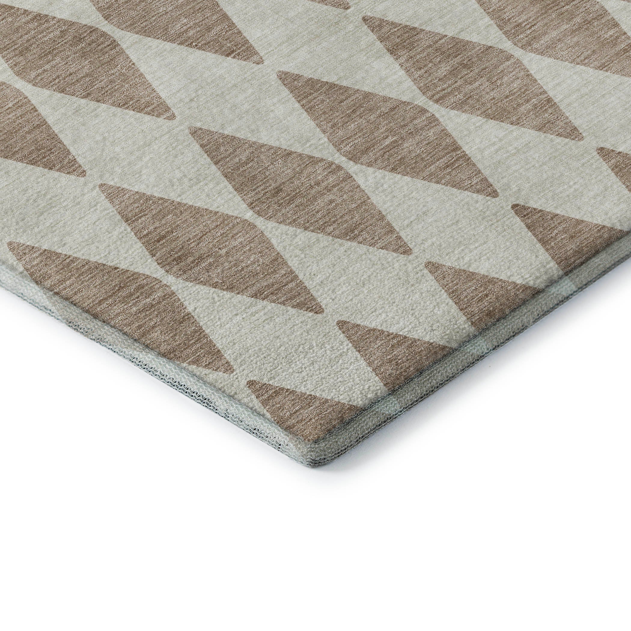 Vienna Machine Washable Transitional Taupe Brown Rug 1'8" x 2'6" #shape_Rectangle