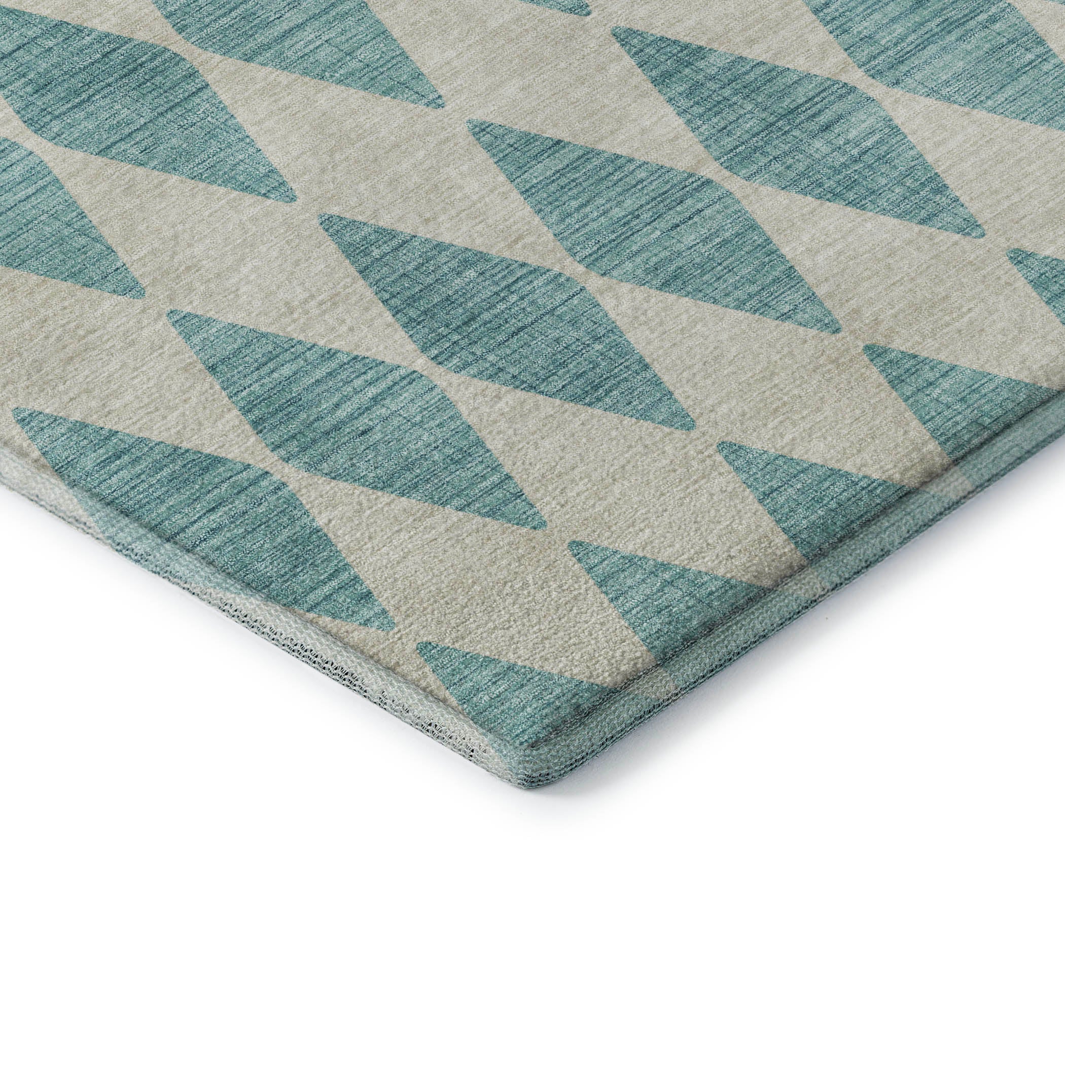 Vienna Machine Washable Transitional Teal Rug 1'8" x 2'6" #shape_Rectangle