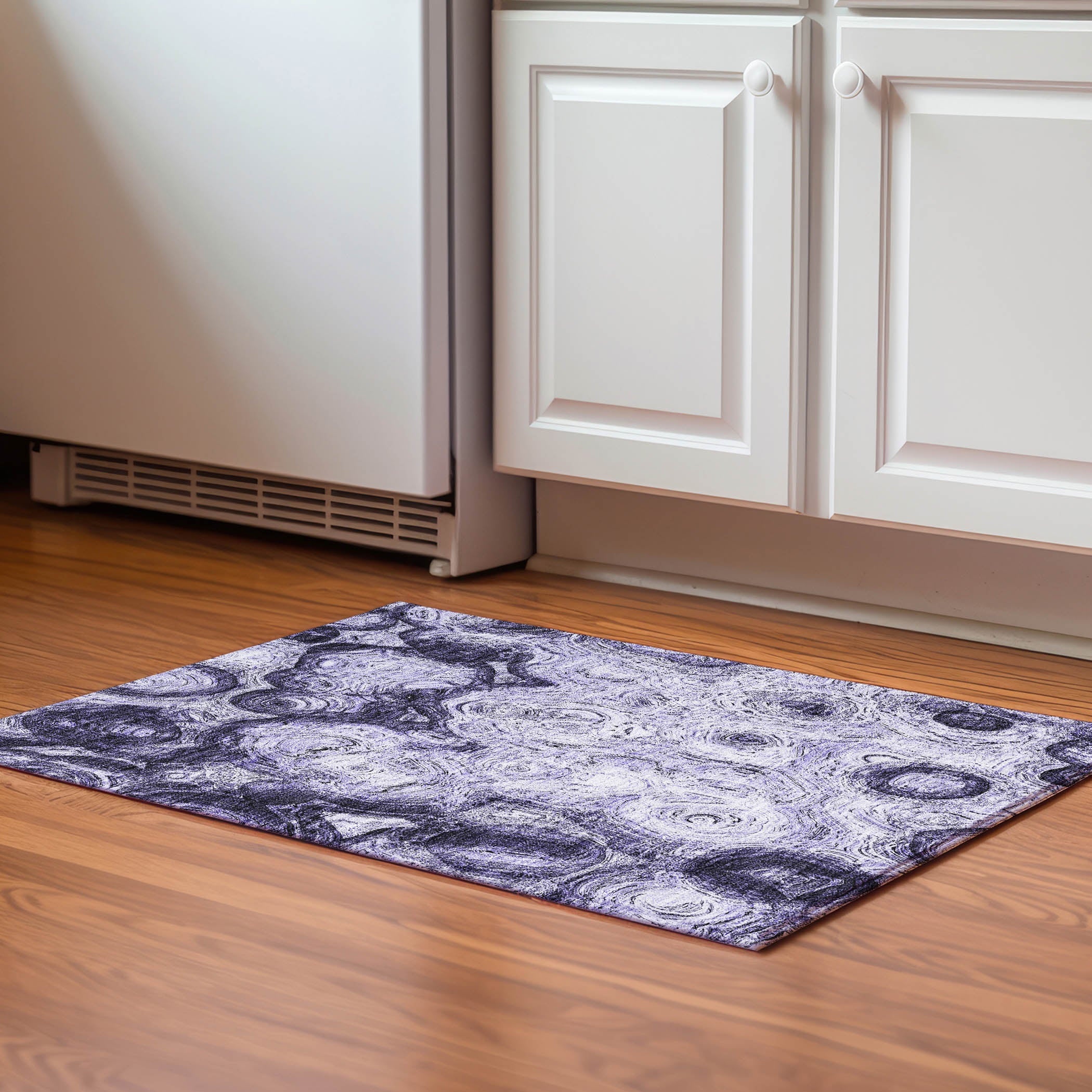 Cartagena Machine Washable Transitional Purple Rug 1'8" x 2'6" #shape_Rectangle