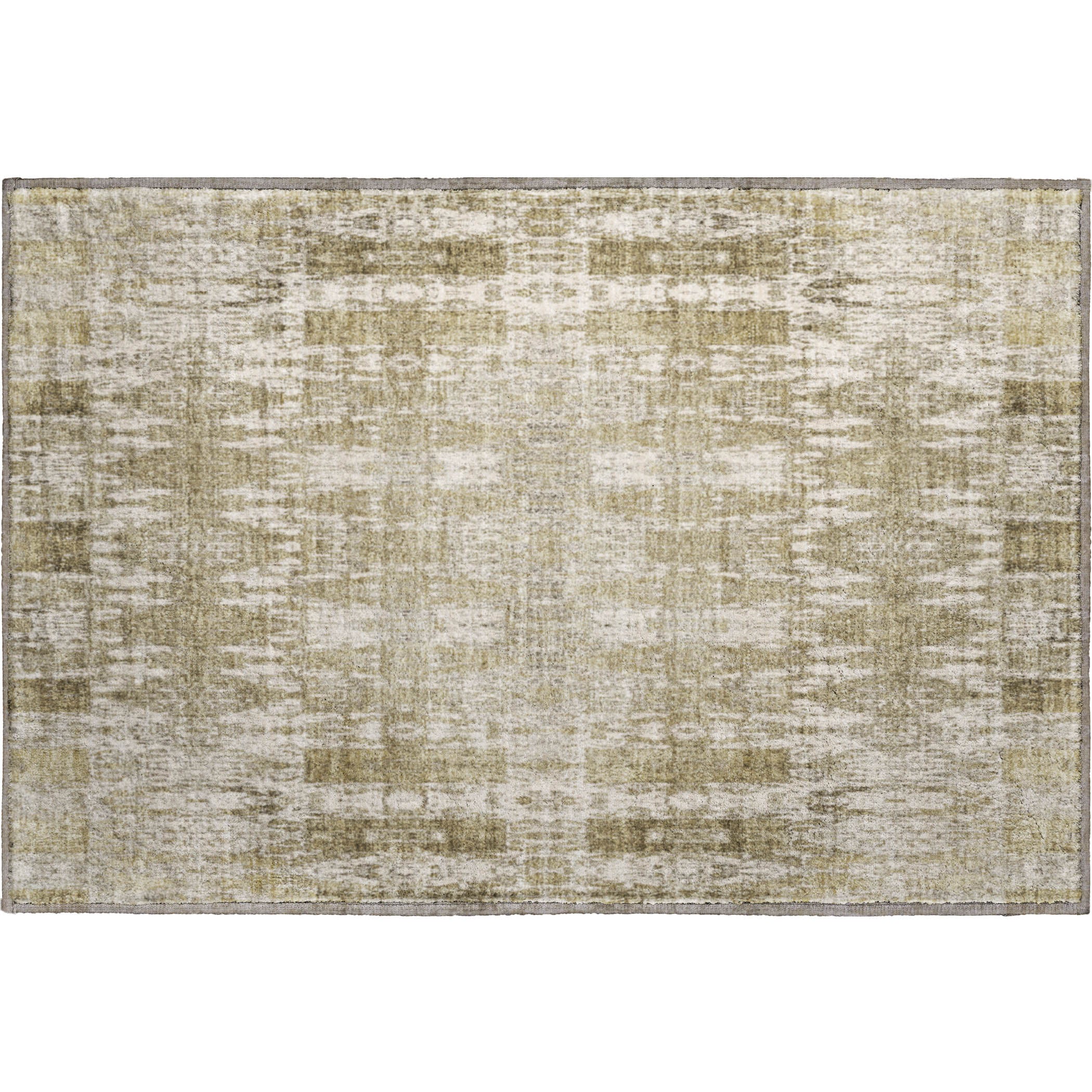 Lima Machine Washable Transitional Beige Brown Rug 1'8" x 2'6" #shape_Rectangle