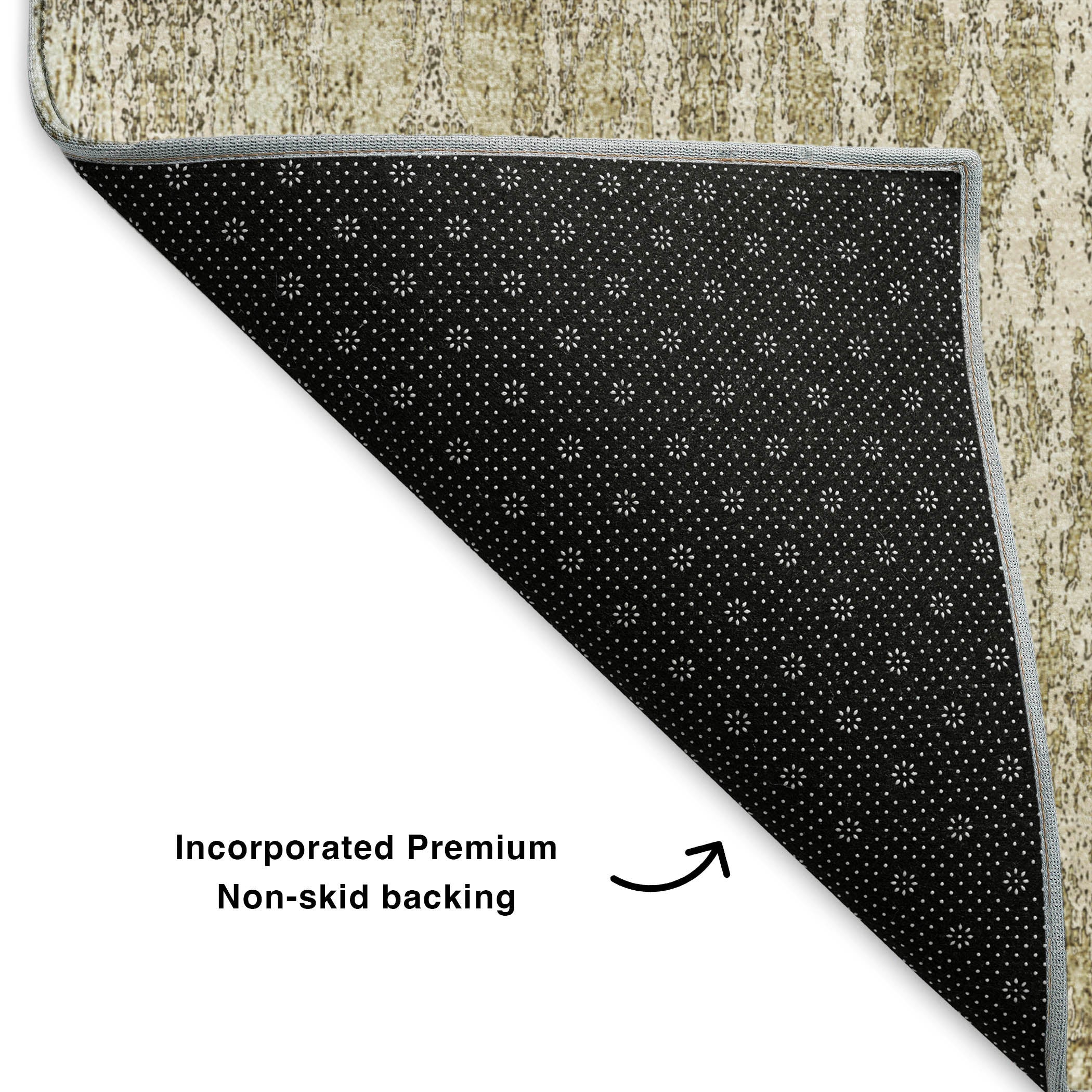 Lima Machine Washable Transitional Beige Brown Rug 1'8" x 2'6" #shape_Rectangle