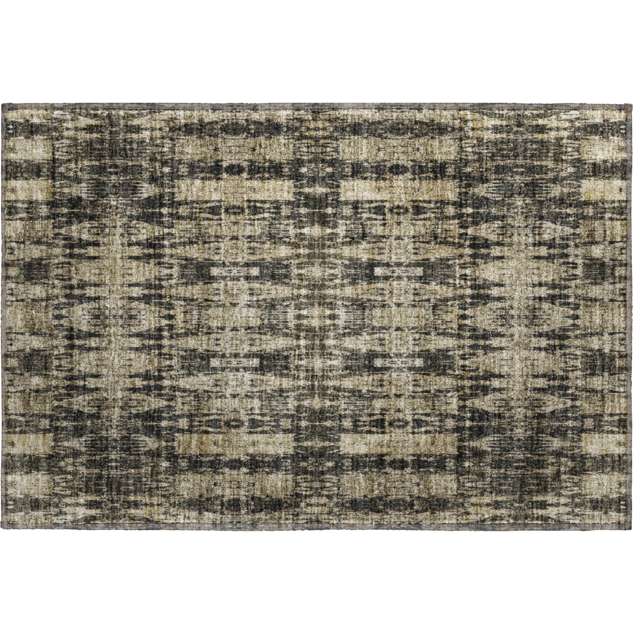 Lima Machine Washable Transitional Black Rug 1'8" x 2'6" #shape_Rectangle
