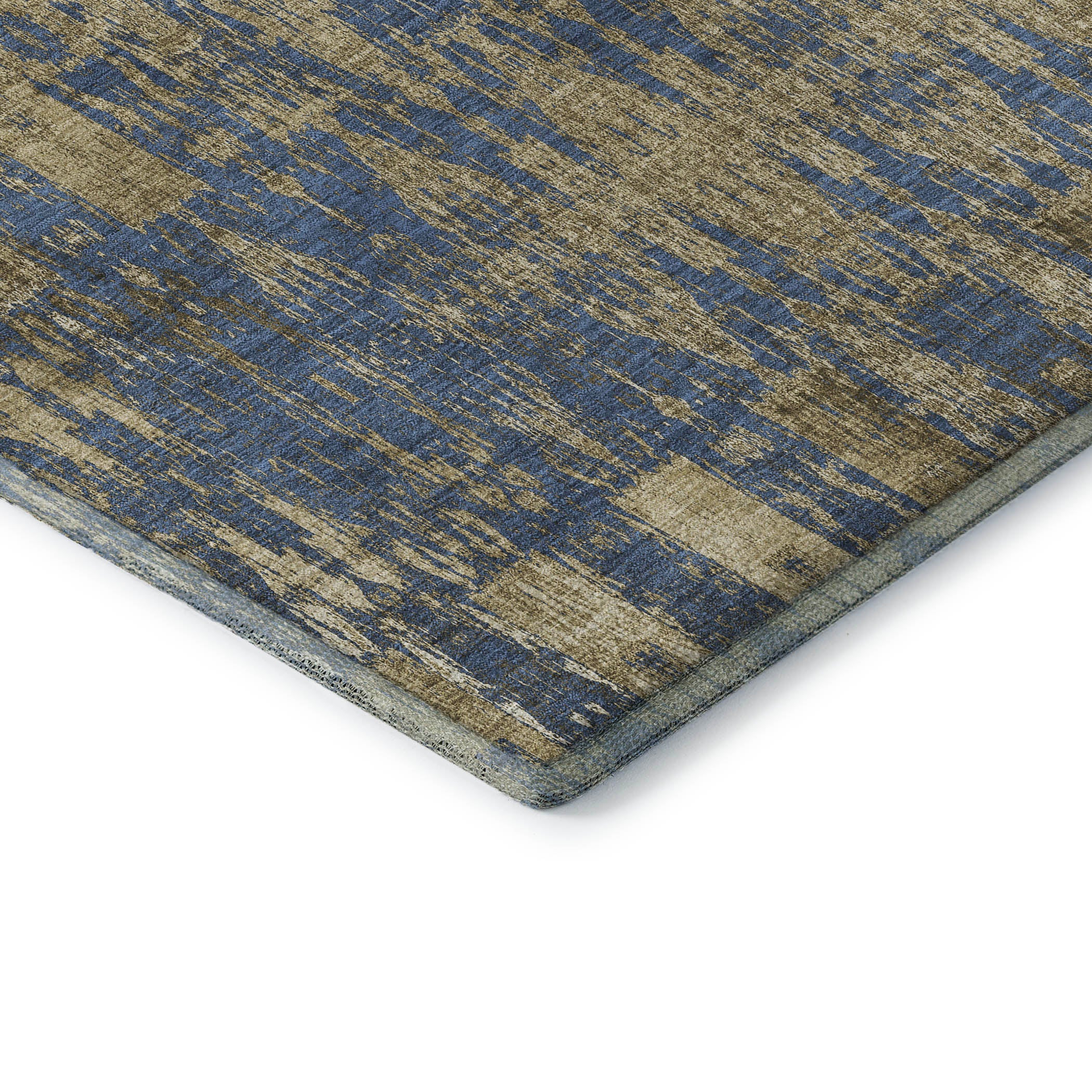 Lima Machine Washable Transitional Blue Rug 1'8" x 2'6" #shape_Rectangle