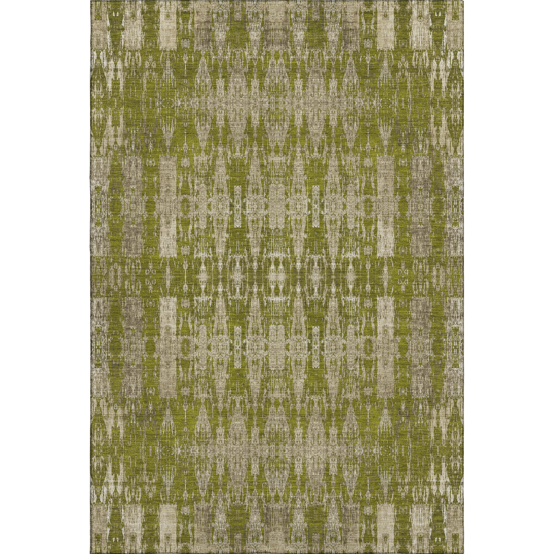 Lima Machine Washable Transitional Olive Green Rug 2'6" x 3'10" #shape_Rectangle