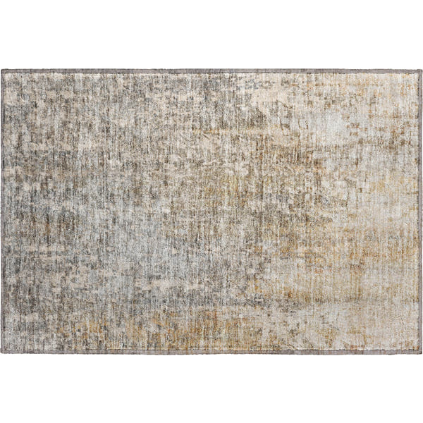 Dublin Machine Washable Transitional Beige Brown Rug 1'8" x 2'6"