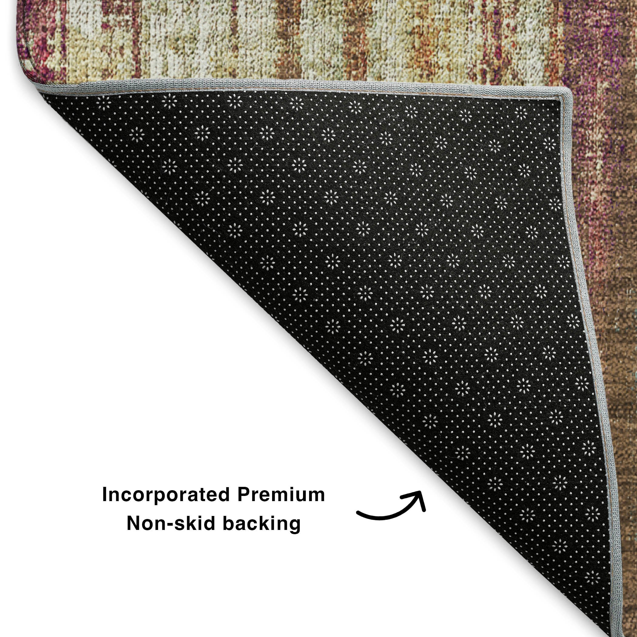 Bogota Machine Washable Transitional Paprika Orange Rug 1'8" x 2'6" #shape_Rectangle