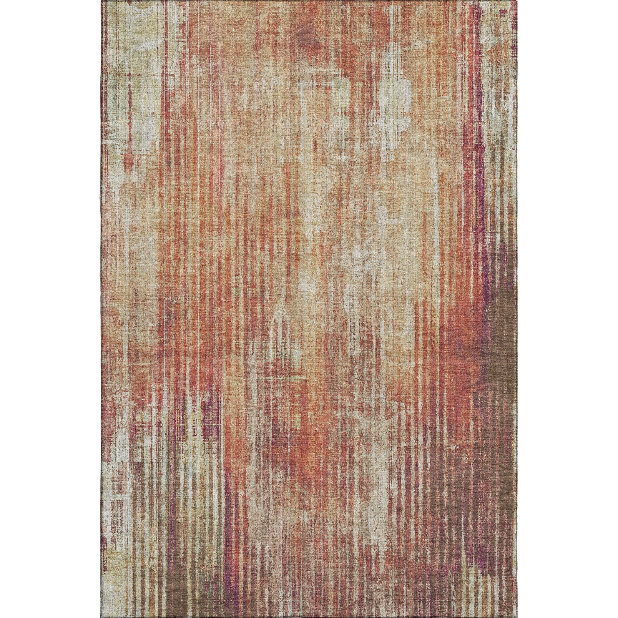 Bogota Machine Washable Transitional Paprika Orange Rug 2'6" x 3'10" #shape_Rectangle