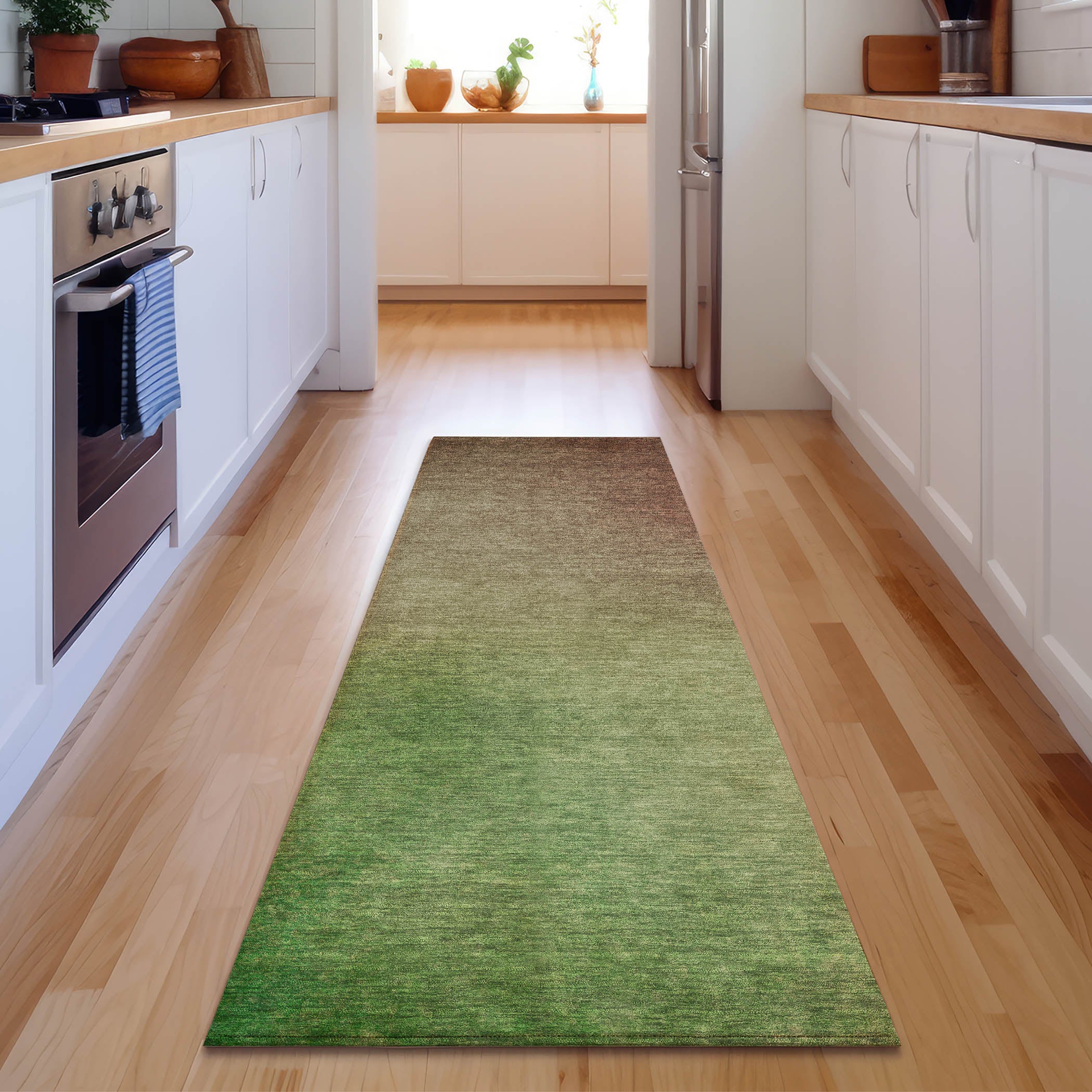 Mdina Machine Washable Transitional Blush Pink Rug 2'3" x 7'6" #shape_Runner