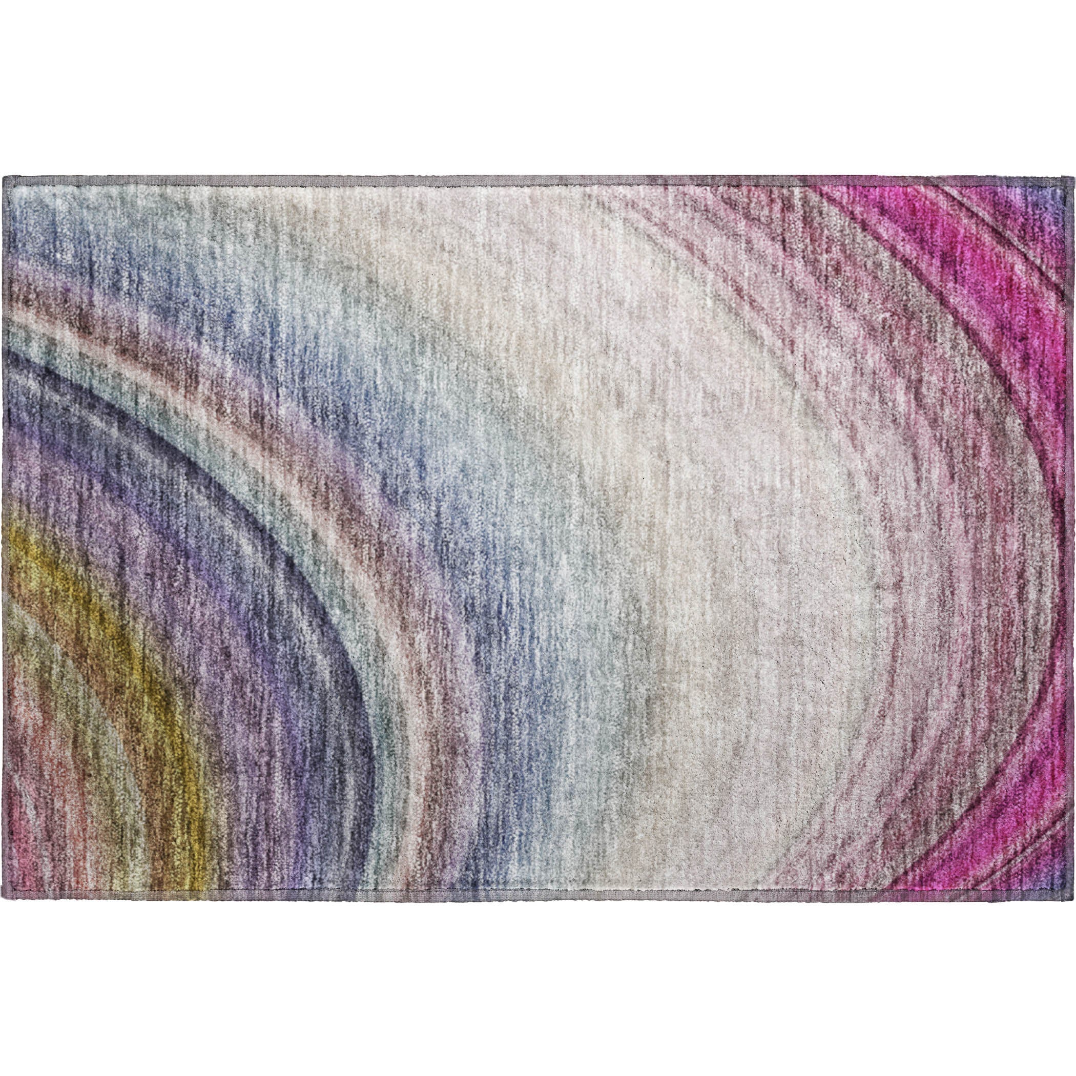 Mdina Machine Washable Transitional Beige Brown Rug 1'8" x 2'6" #shape_Rectangle