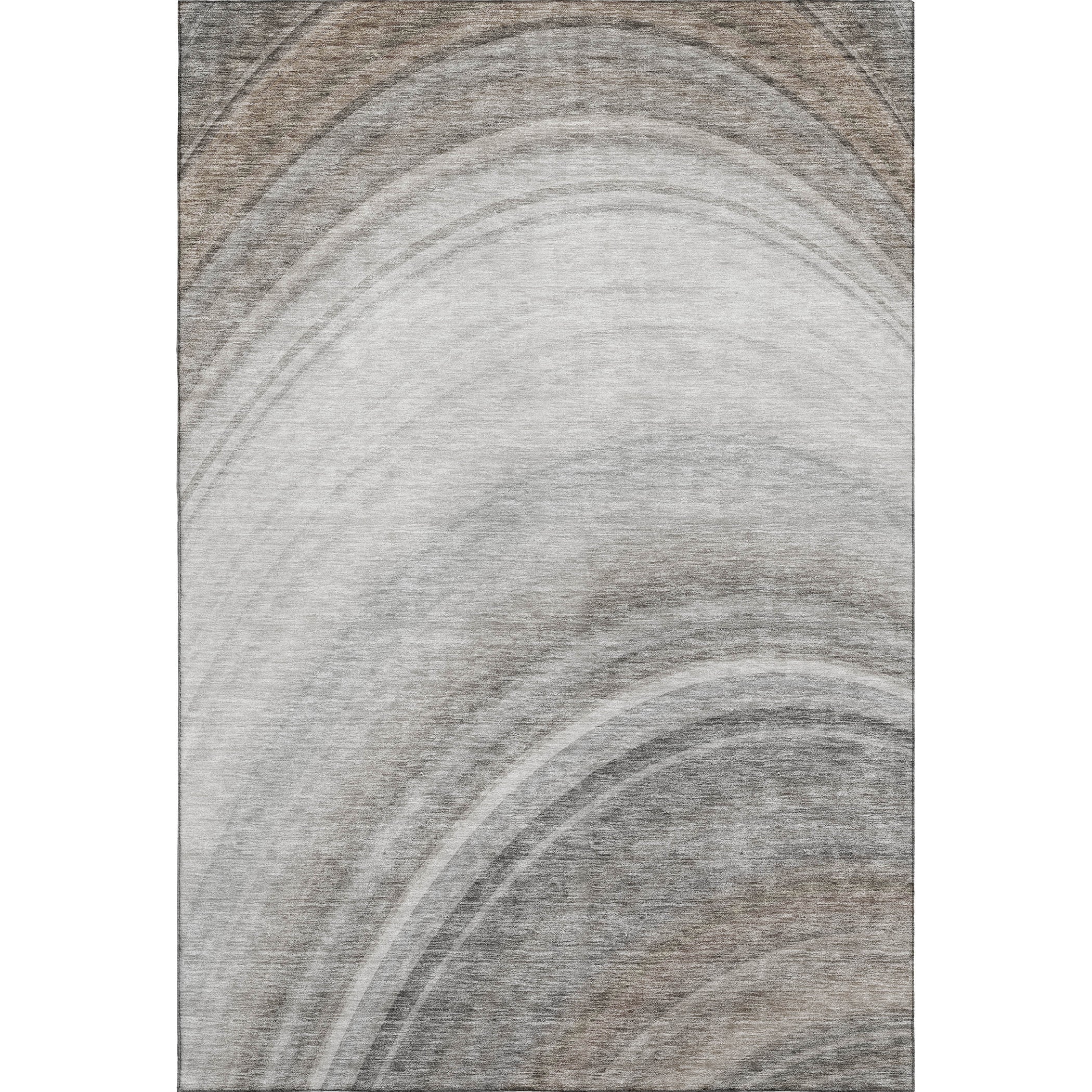 Mdina Machine Washable Transitional Gray Rug 2'6" x 3'10" #shape_Rectangle