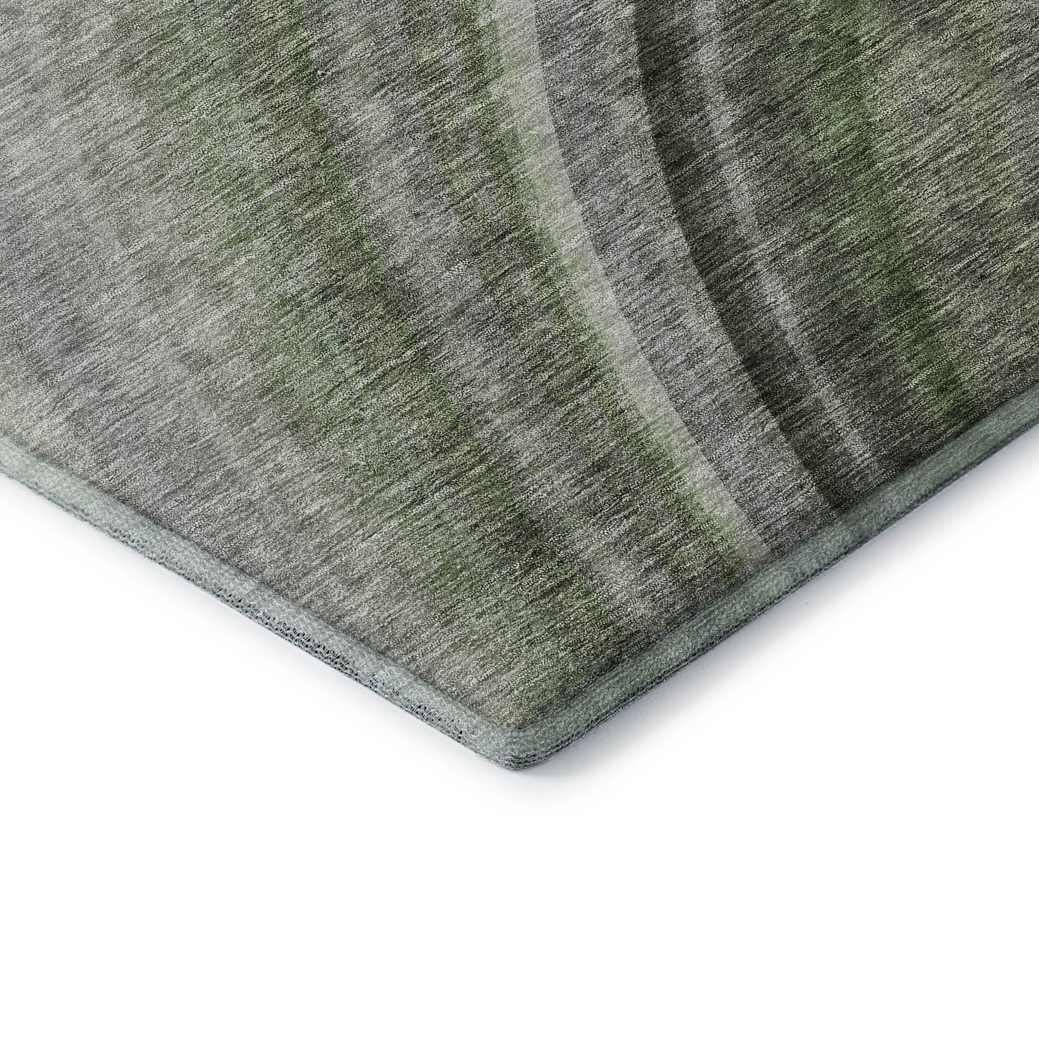 Mdina Machine Washable Transitional Green Rug 1'8" x 2'6" #shape_Rectangle