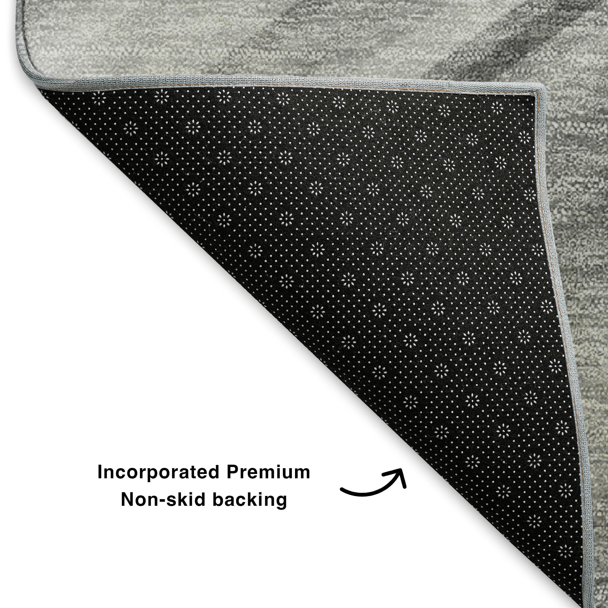 Lucerne Machine Washable Transitional Gray Rug 1'8" x 2'6" #shape_Rectangle