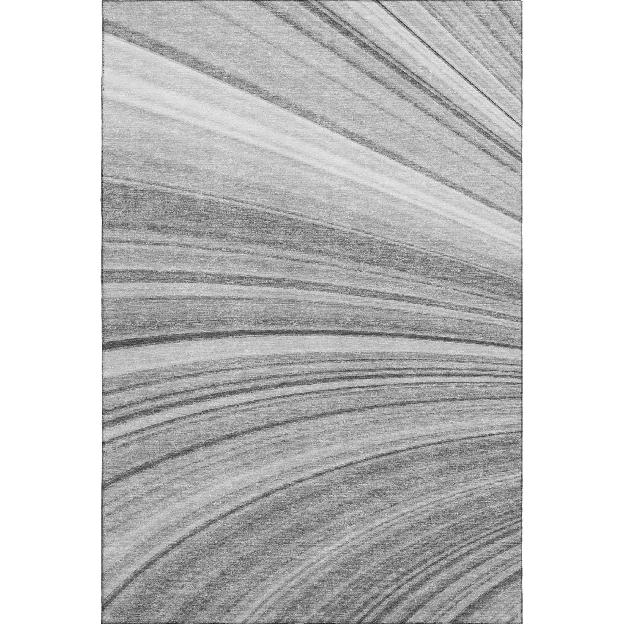 Lucerne Machine Washable Transitional Gray Rug 2'6" x 3'10" #shape_Rectangle