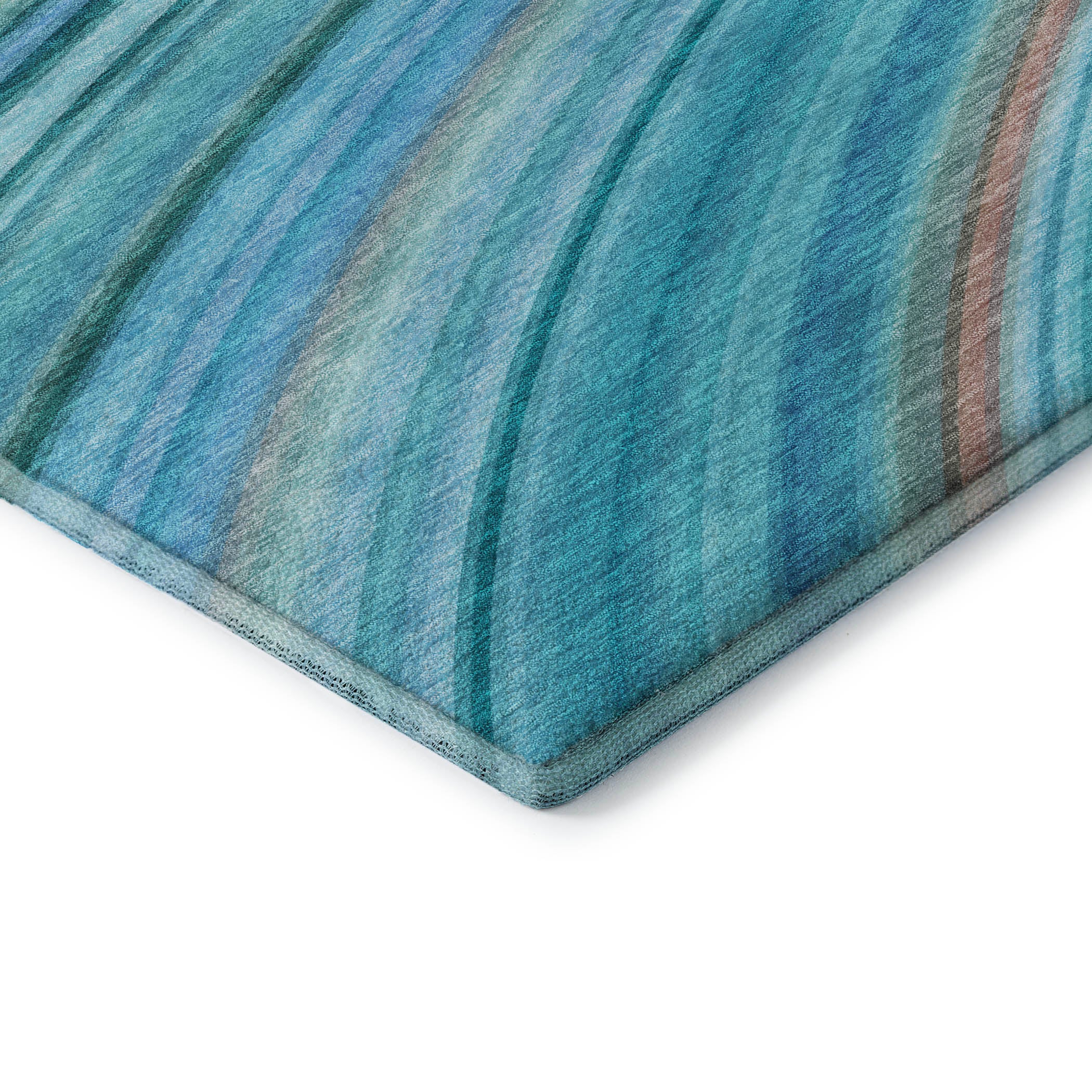Lucerne Machine Washable Transitional Teal Rug 1'8" x 2'6" #shape_Rectangle
