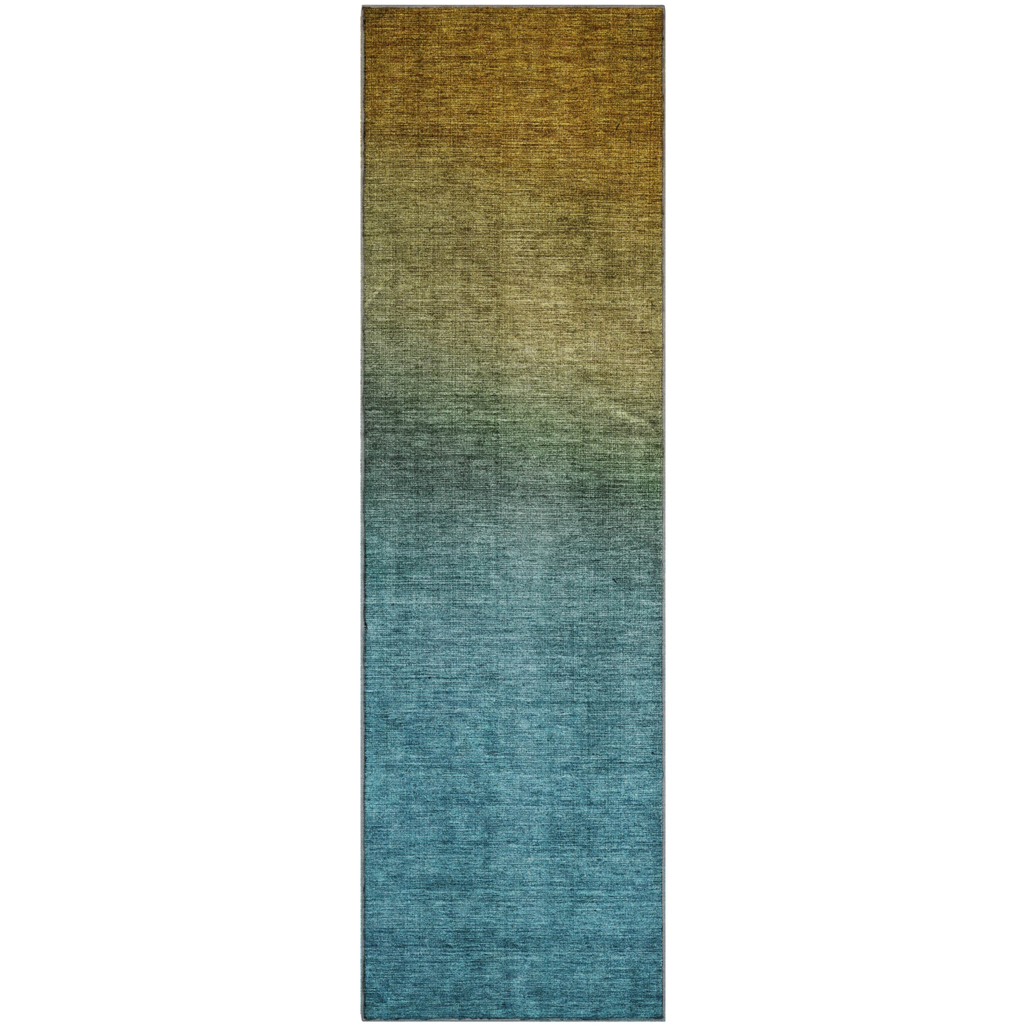 Split Machine Washable Transitional Brown Rug 2'3" x 7'6" #shape_Runner