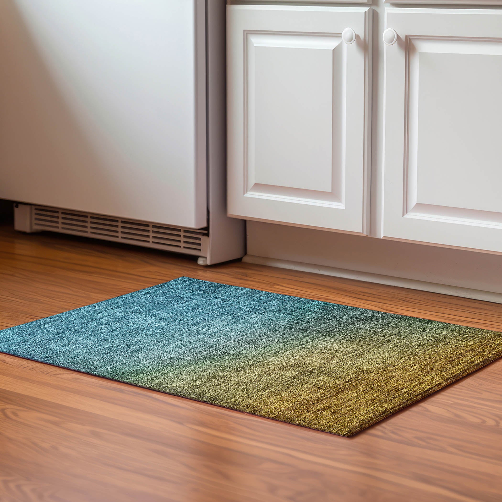 Split Machine Washable Transitional Brown Rug 1'8" x 2'6" #shape_Rectangle