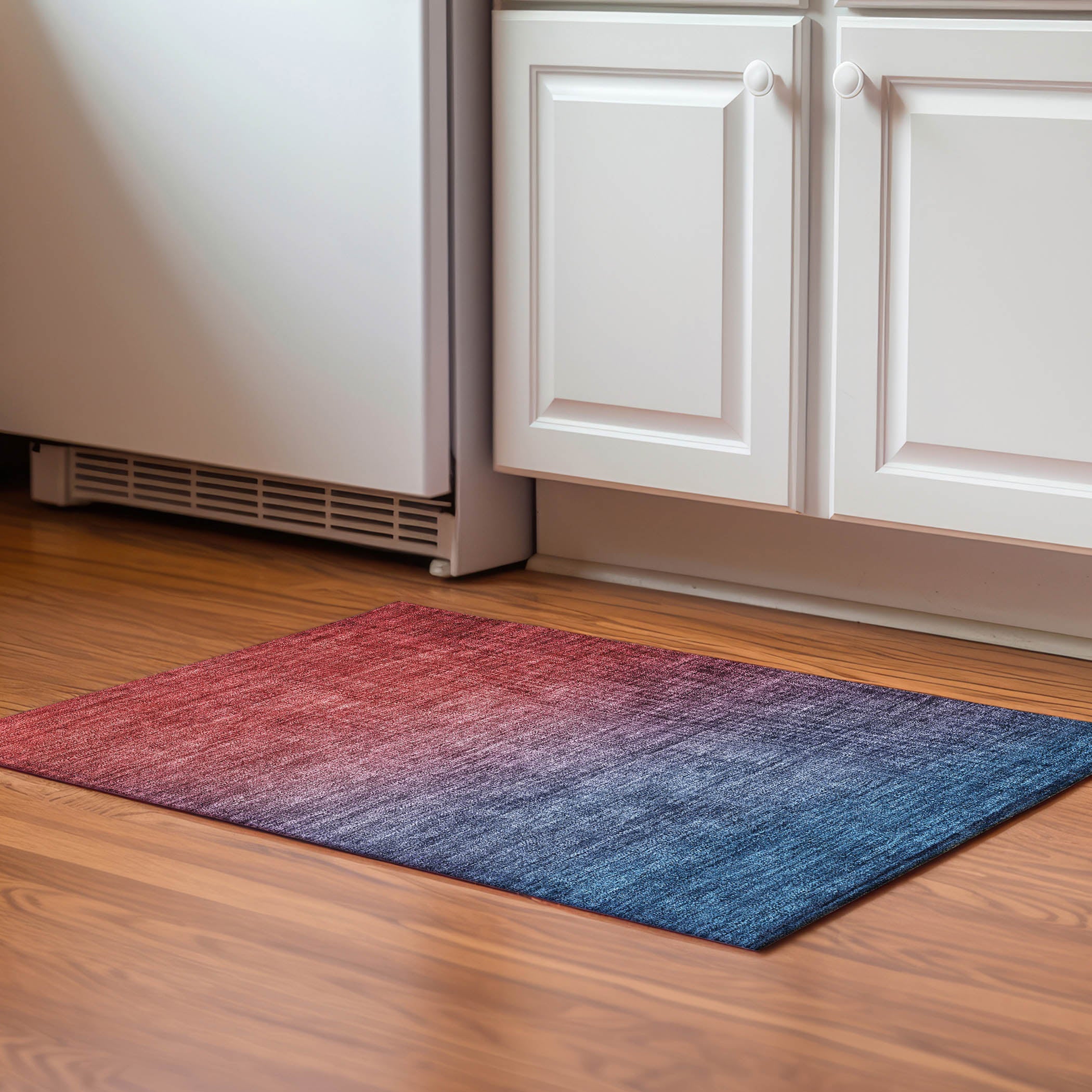 Split Machine Washable Transitional Navy Blue Rug 1'8" x 2'6" #shape_Rectangle