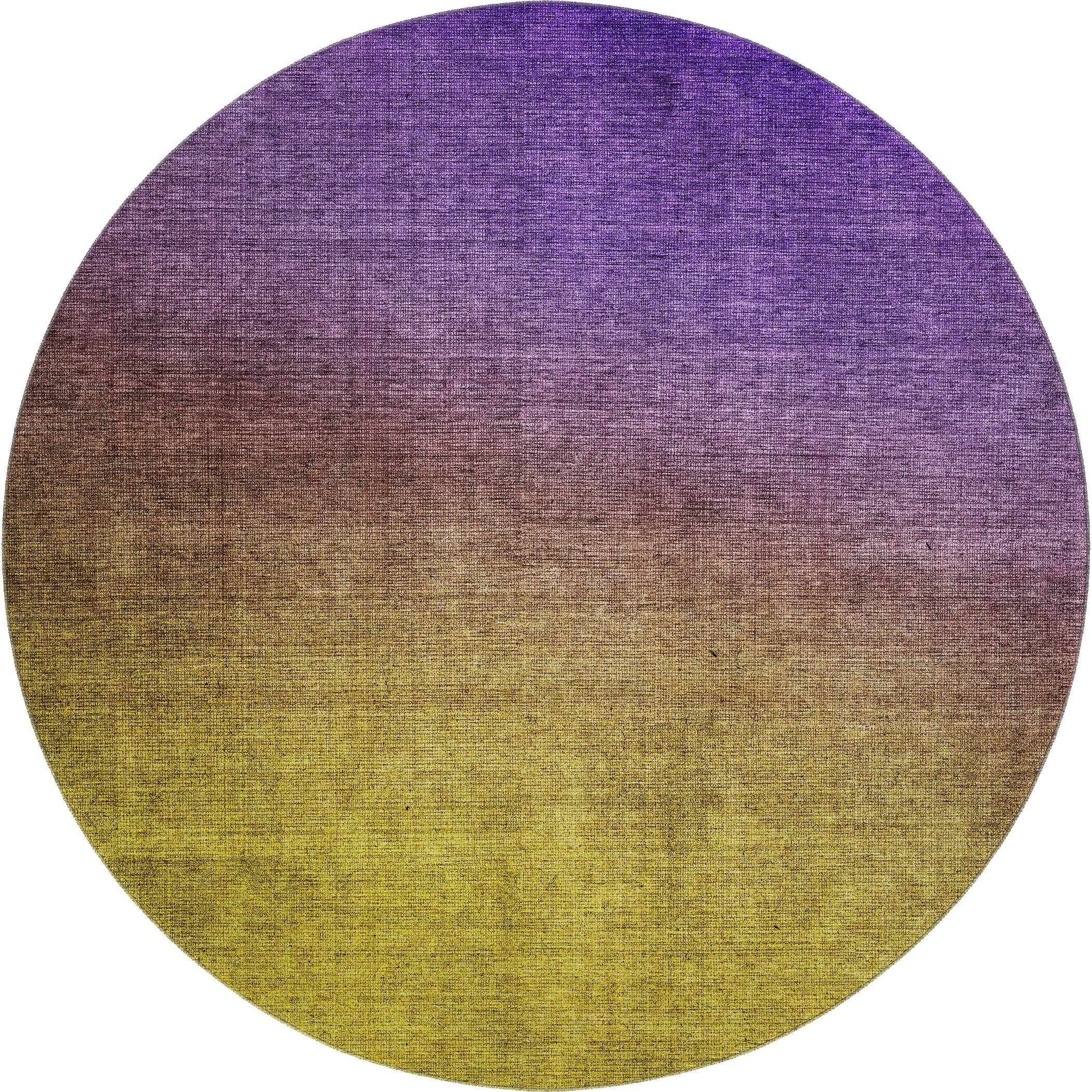 Split Machine Washable Transitional Purple Rug 8' x 8' #shape_Round