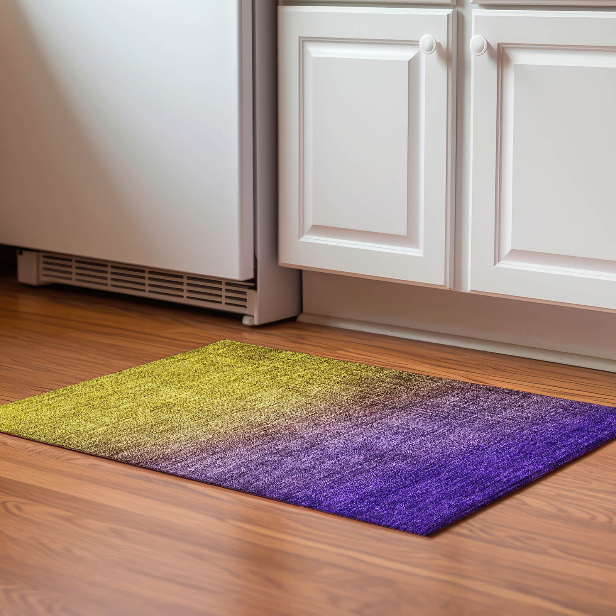 Split Machine Washable Transitional Purple Rug 1'8" x 2'6" #shape_Rectangle