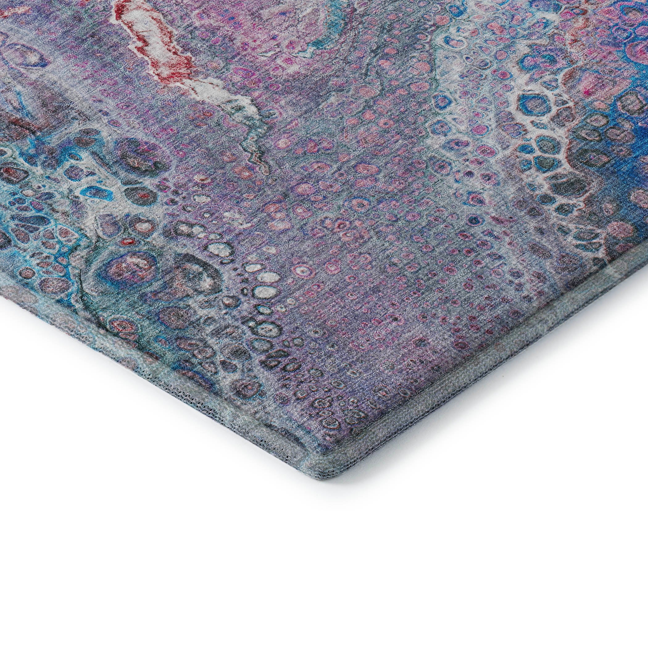 Istanbul Machine Washable Contemporary Blue Rug 1'8" x 2'6" #shape_Rectangle