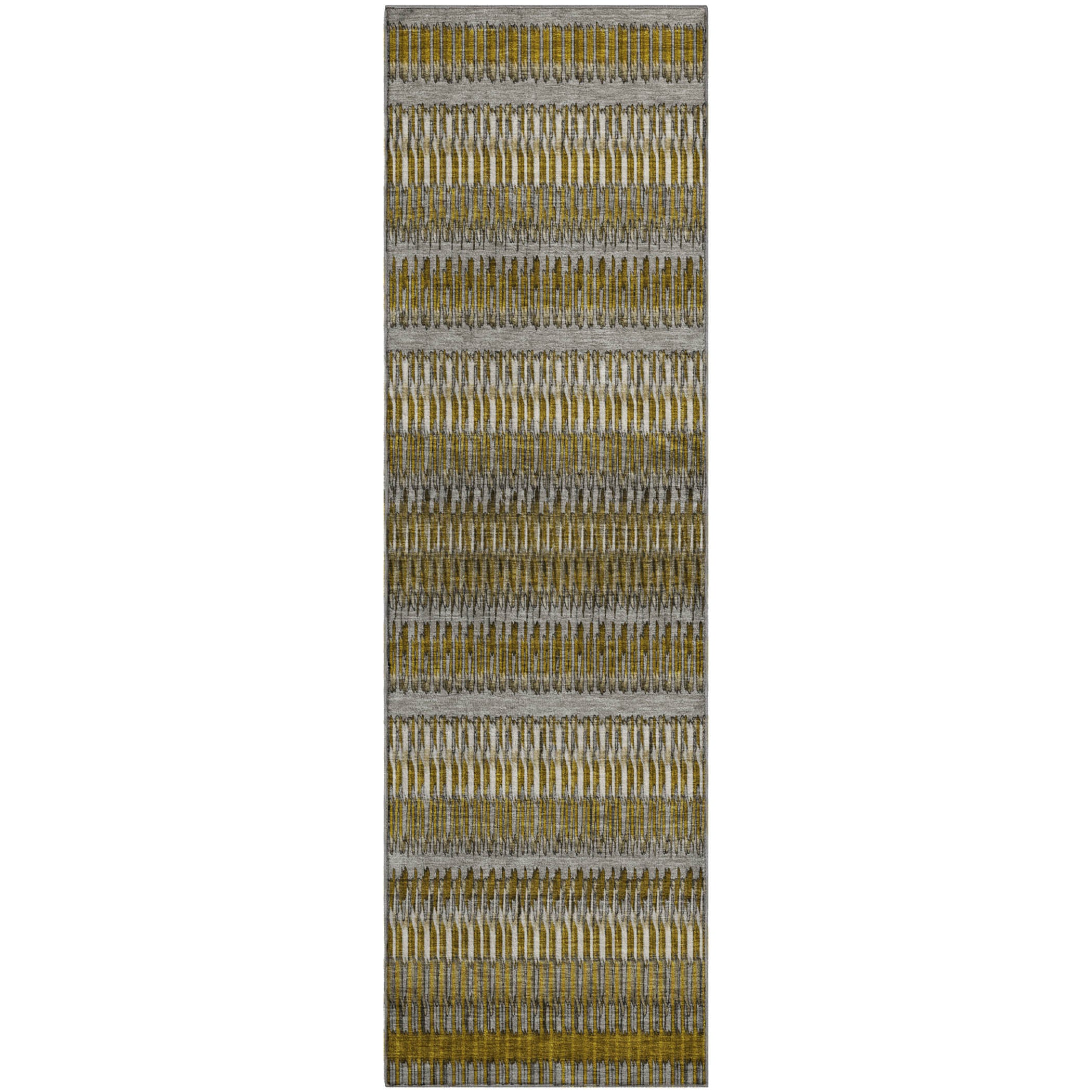 Lucerne Machine Washable Transitional Coffee Brown Rug 2'3" x 7'6" #shape_Runner