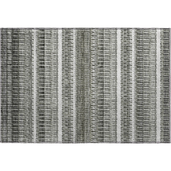 Lucerne Machine Washable Transitional Gray Rug 1'8" x 2'6"