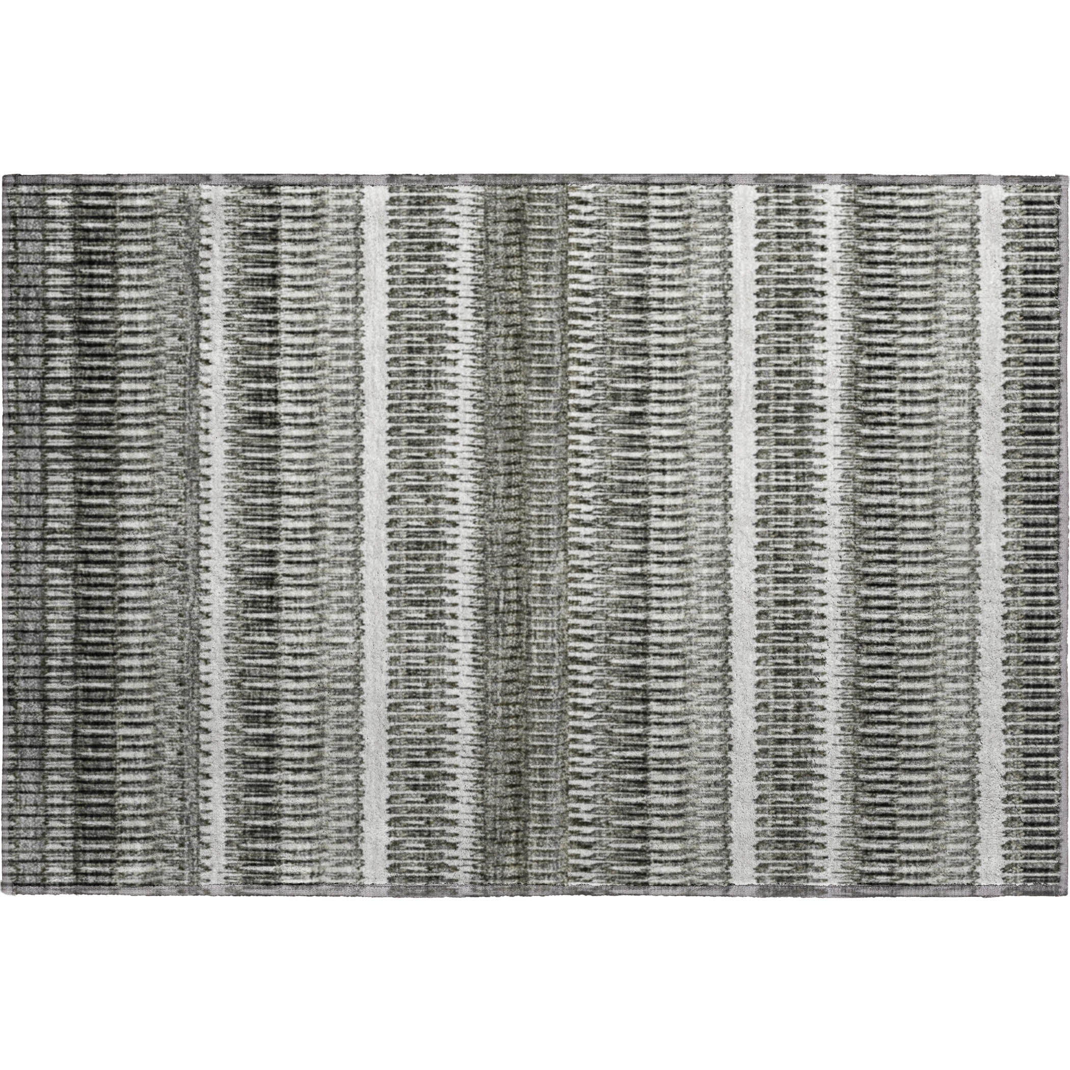 Lucerne Machine Washable Transitional Gray Rug 1'8" x 2'6" #shape_Rectangle