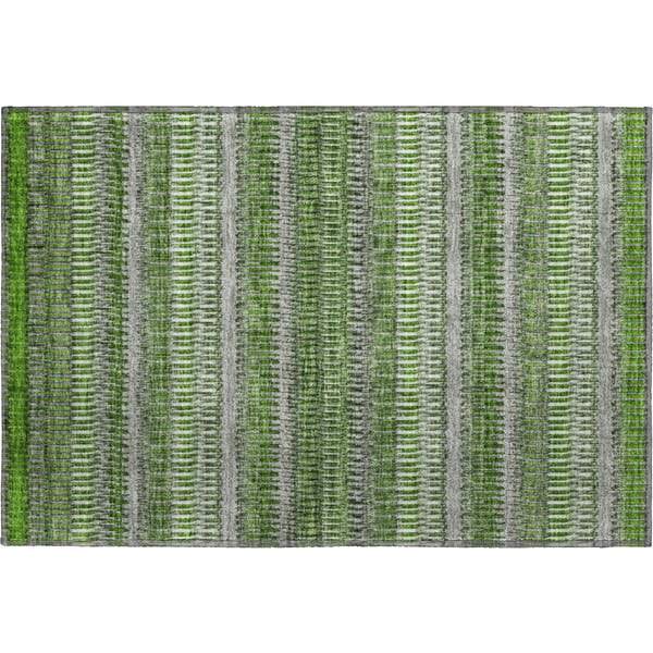 Lucerne Machine Washable Transitional Green Rug 1'8" x 2'6"