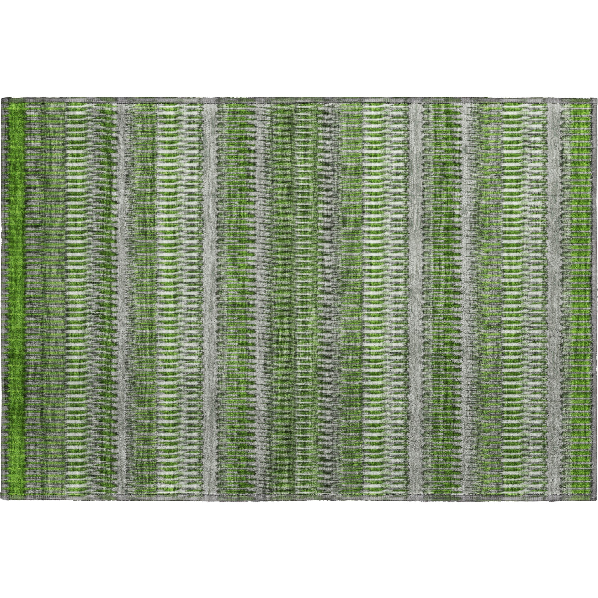 Lucerne Machine Washable Transitional Green Rug 1'8" x 2'6" #shape_Rectangle
