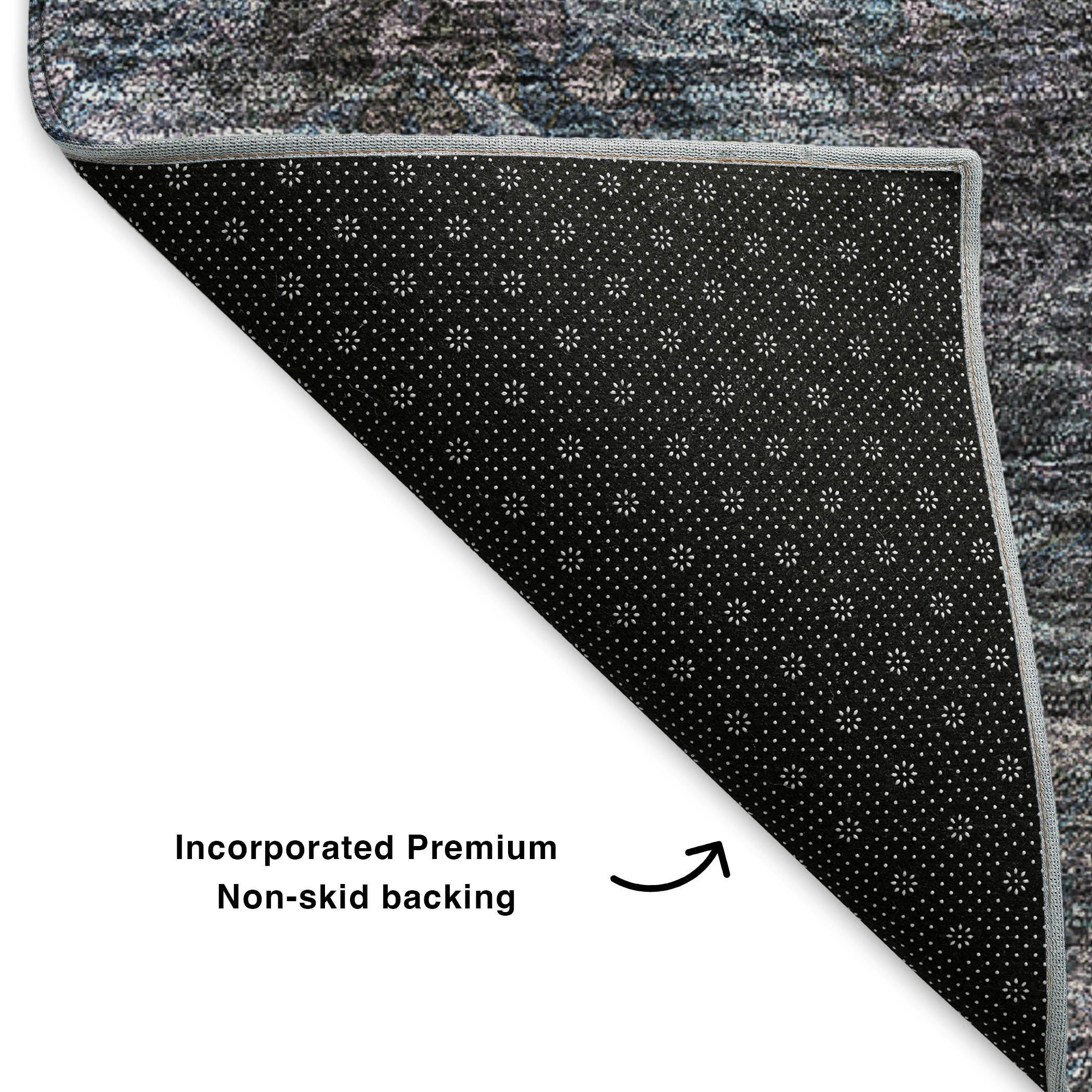 Kyoto Machine Washable Transitional Blue Rug 1'8" x 2'6" #shape_Rectangle