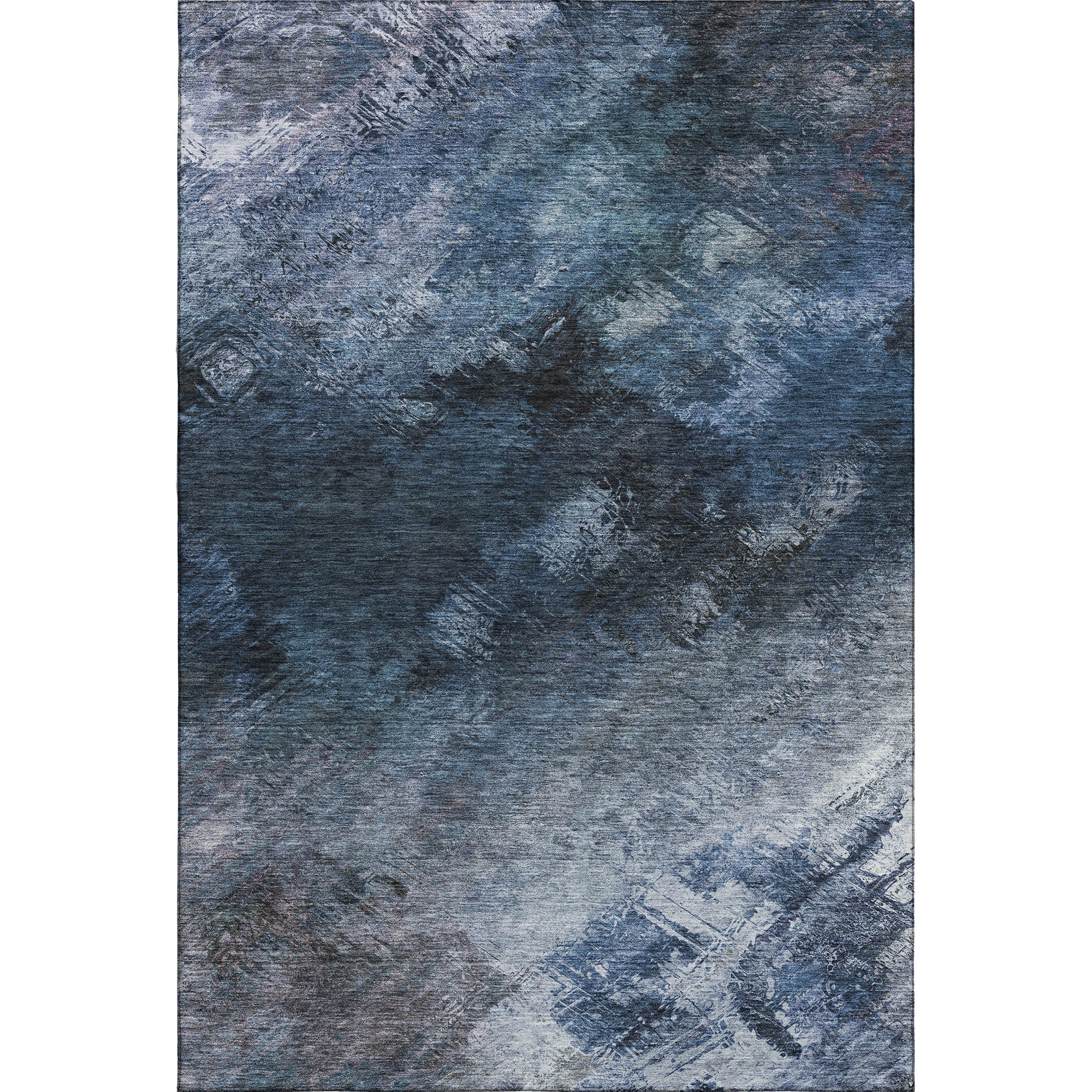 Kyoto Machine Washable Transitional Blue Rug 2'6" x 3'10" #shape_Rectangle