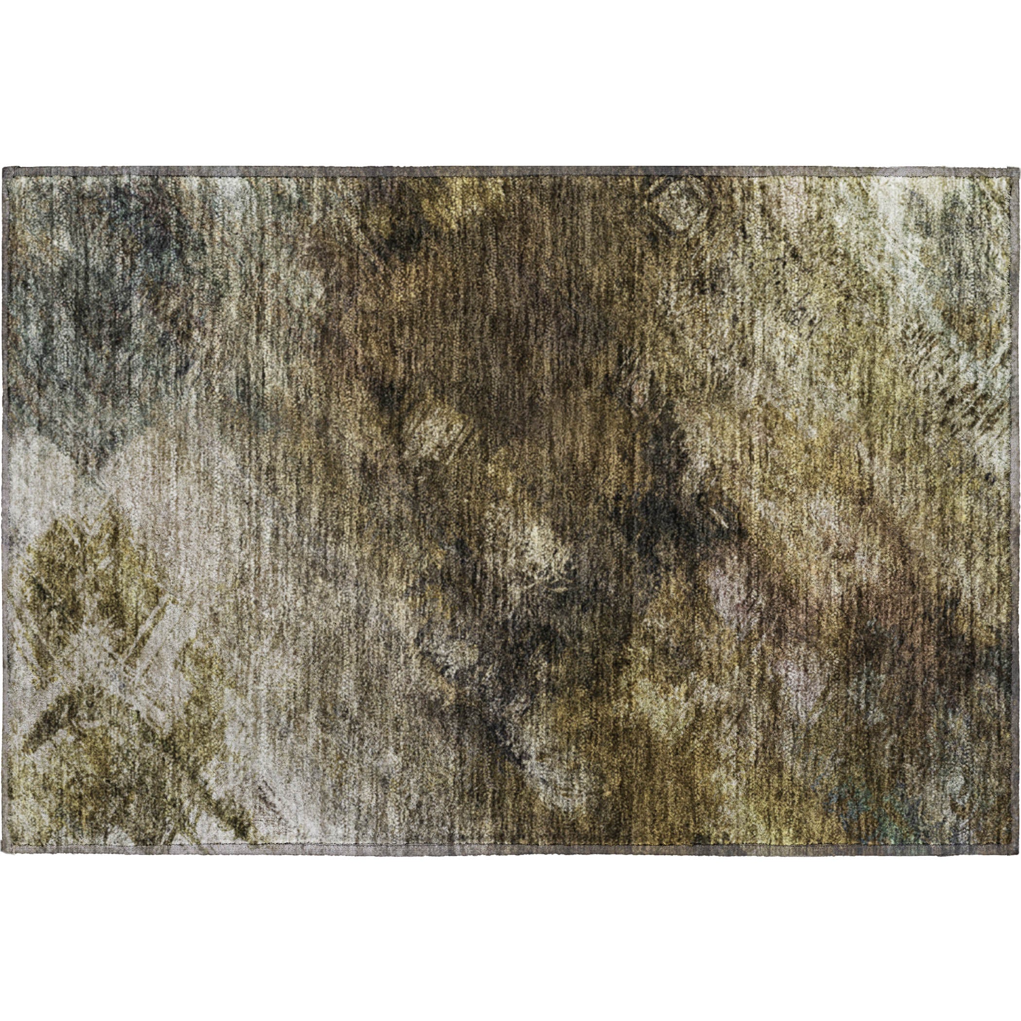 Kyoto Machine Washable Transitional Chocolate Brown Rug 1'8" x 2'6" #shape_Rectangle