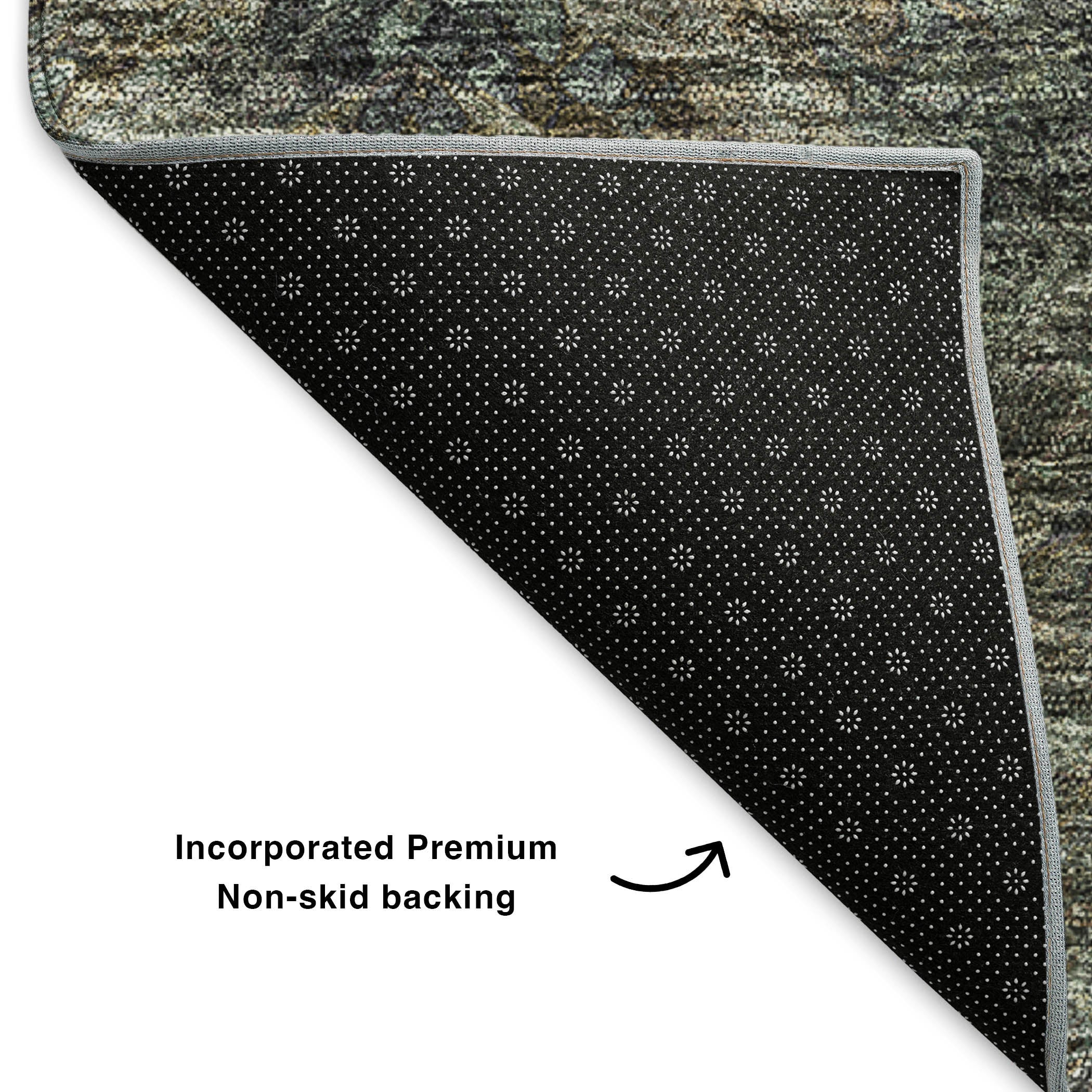 Kyoto Machine Washable Transitional Chocolate Brown Rug 1'8" x 2'6" #shape_Rectangle
