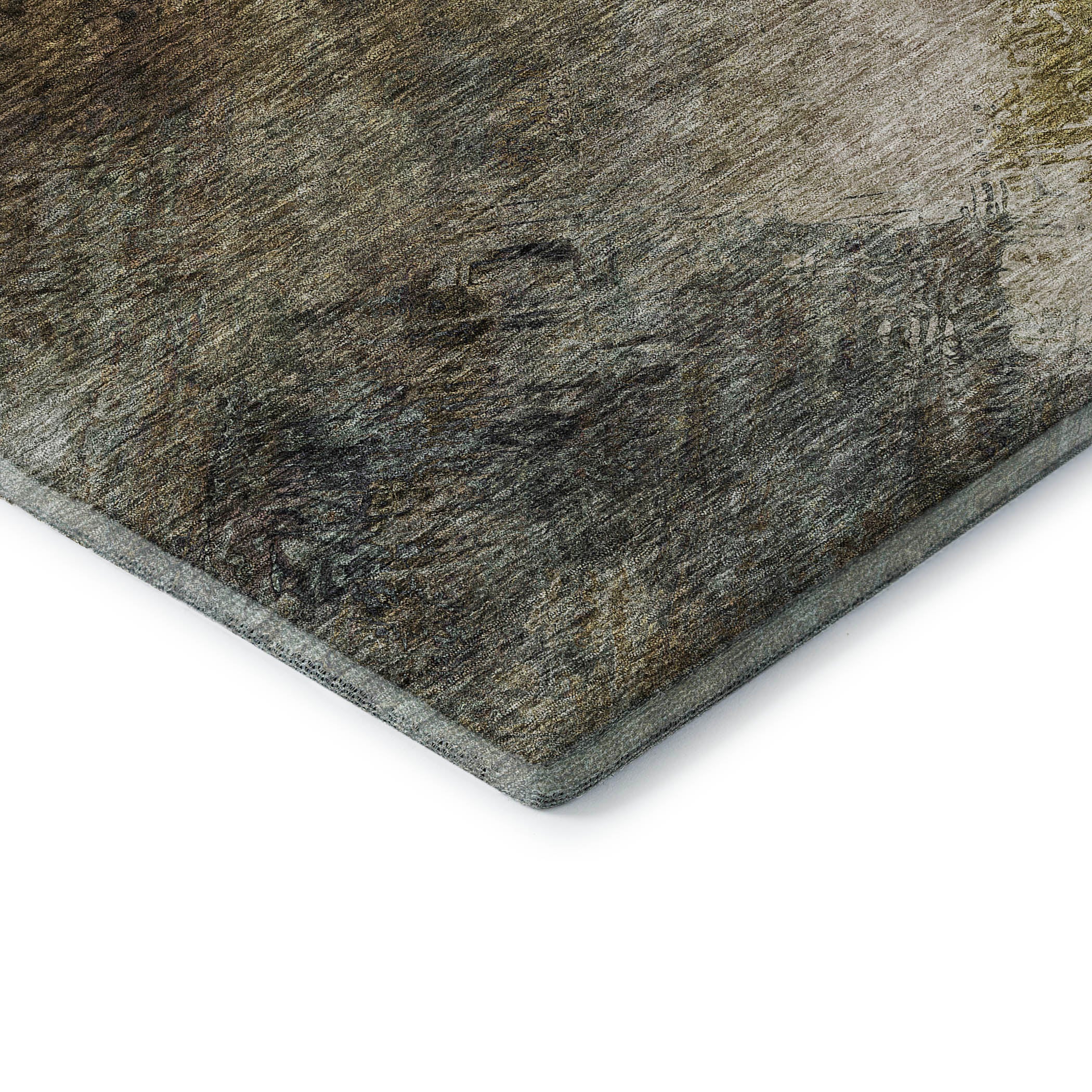 Kyoto Machine Washable Transitional Chocolate Brown Rug 1'8" x 2'6" #shape_Rectangle