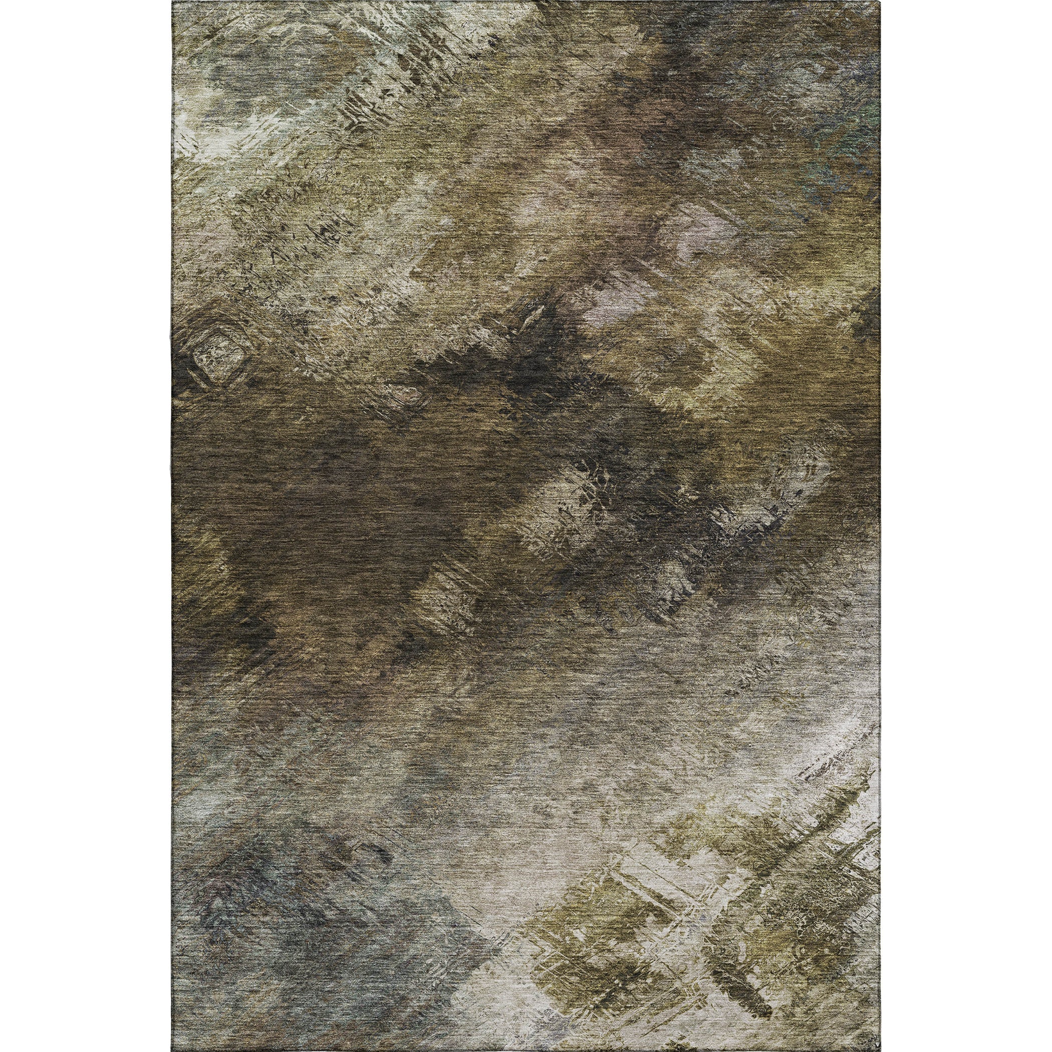 Kyoto Machine Washable Transitional Chocolate Brown Rug 2'6" x 3'10" #shape_Rectangle