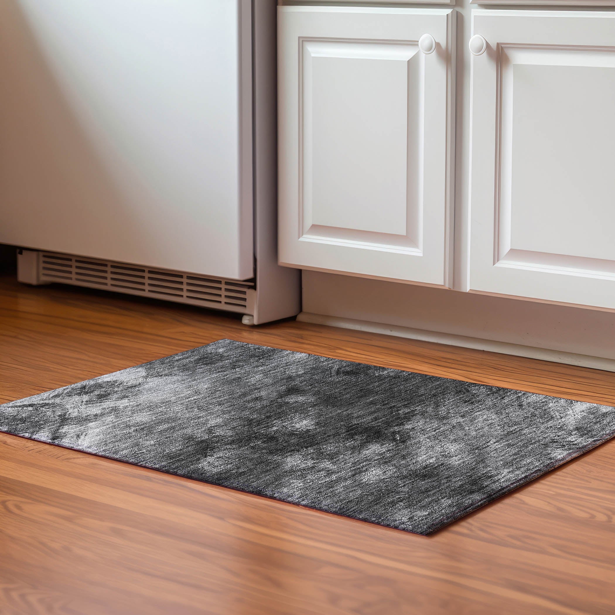 Kyoto Machine Washable Transitional Gray Rug 1'8" x 2'6" #shape_Rectangle