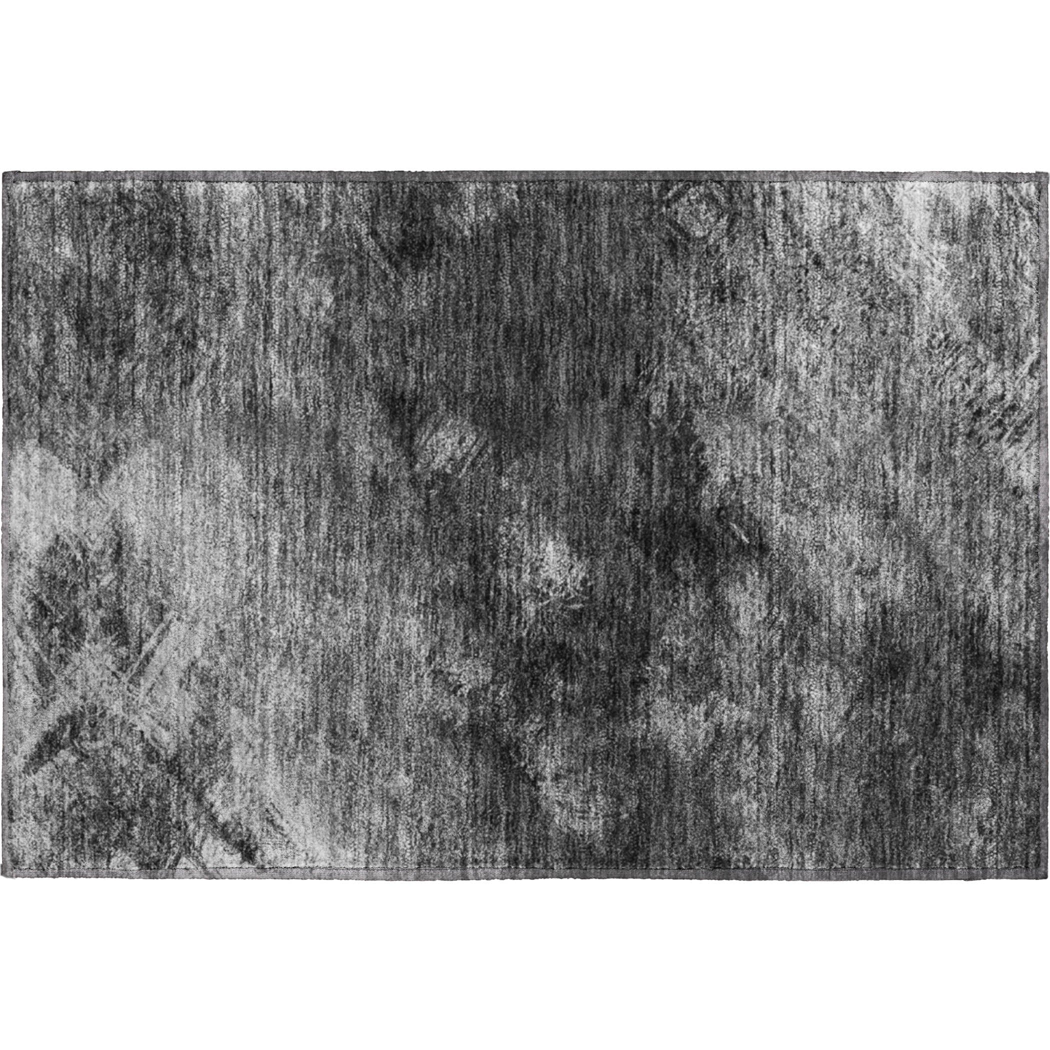 Kyoto Machine Washable Transitional Gray Rug 1'8" x 2'6" #shape_Rectangle
