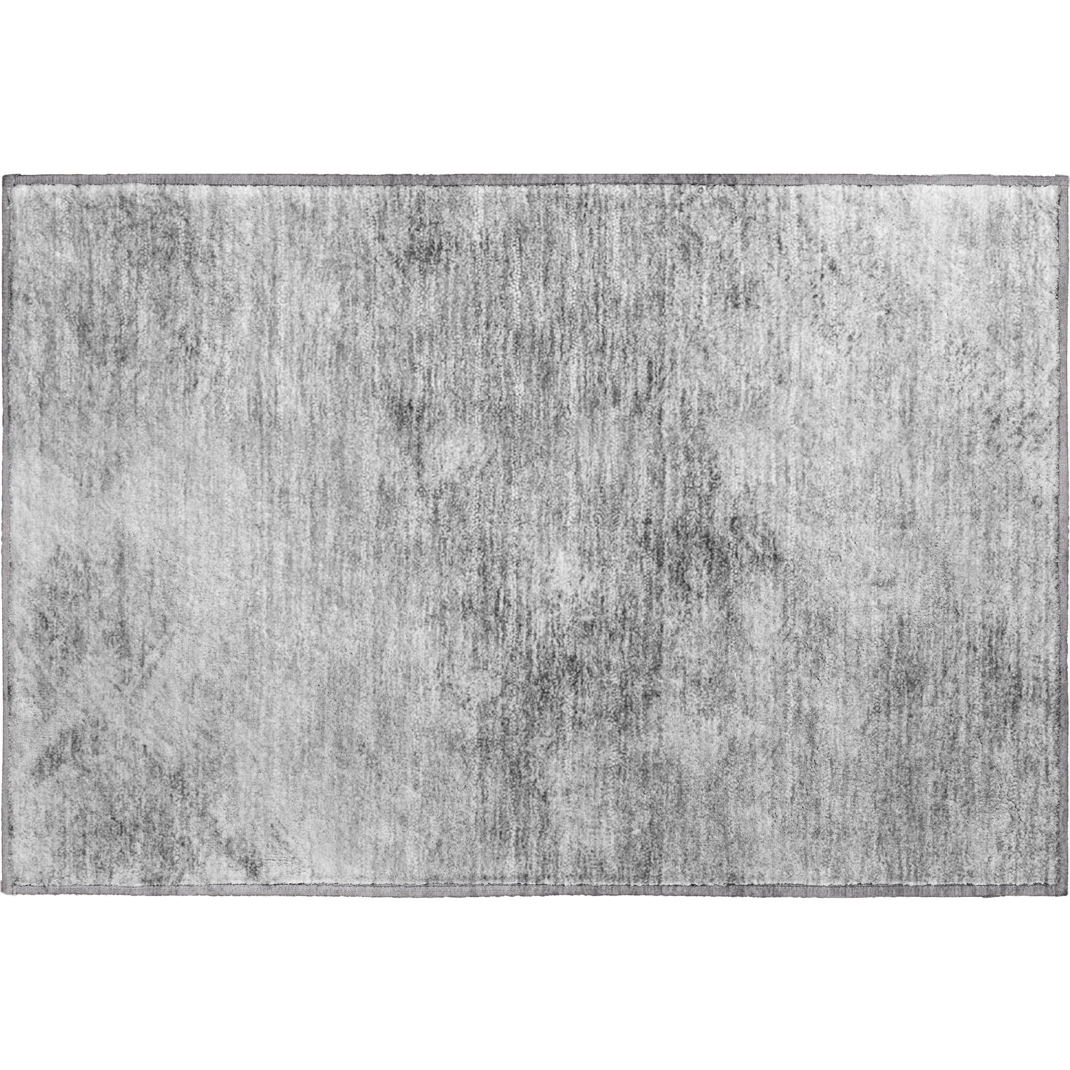 Kyoto Machine Washable Transitional Silver Gray Rug 1'8" x 2'6" #shape_Rectangle