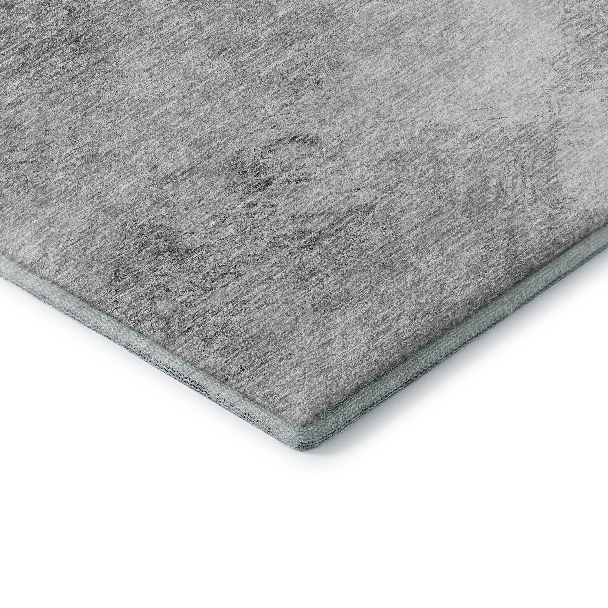 Kyoto Machine Washable Transitional Silver Gray Rug 1'8" x 2'6" #shape_Rectangle