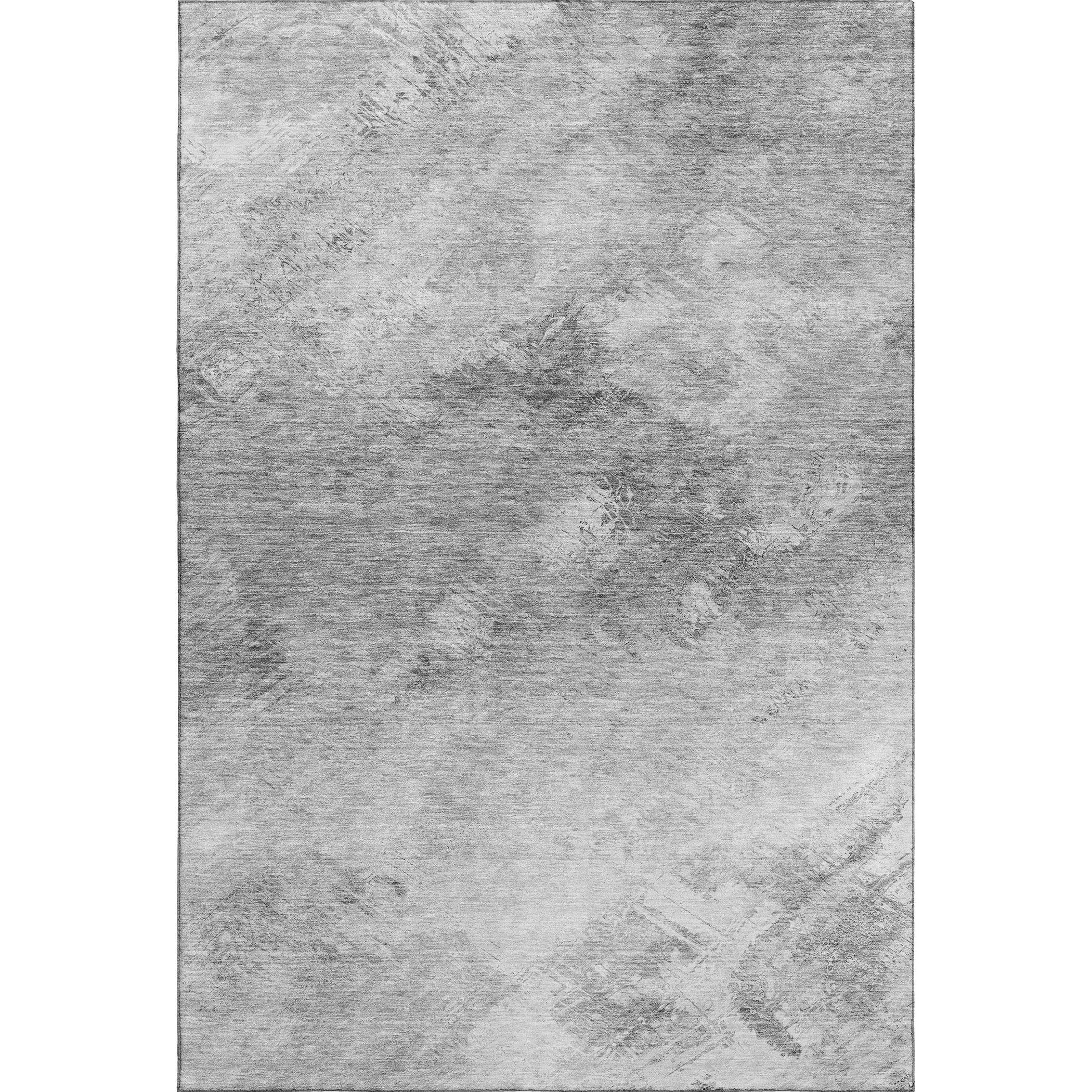 Kyoto Machine Washable Transitional Silver Gray Rug 2'6" x 3'10" #shape_Rectangle