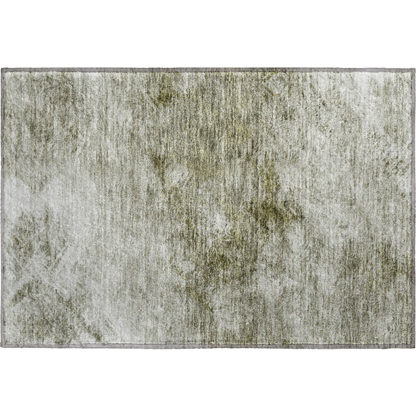 Kyoto Machine Washable Transitional Taupe Brown Rug 1'8" x 2'6"