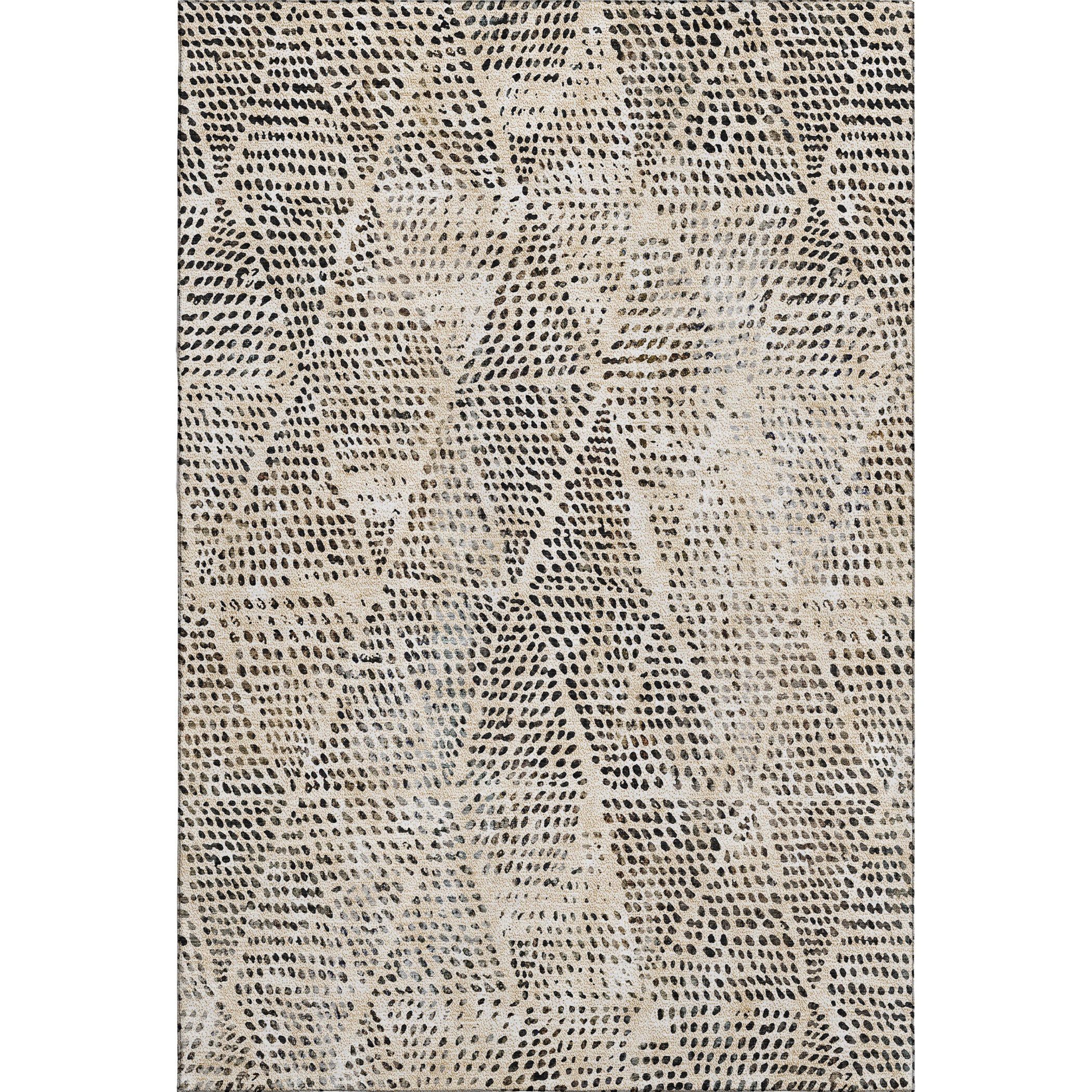 Bern Machine Washable Transitional Beige Brown Rug 2'6" x 3'10" #shape_Rectangle