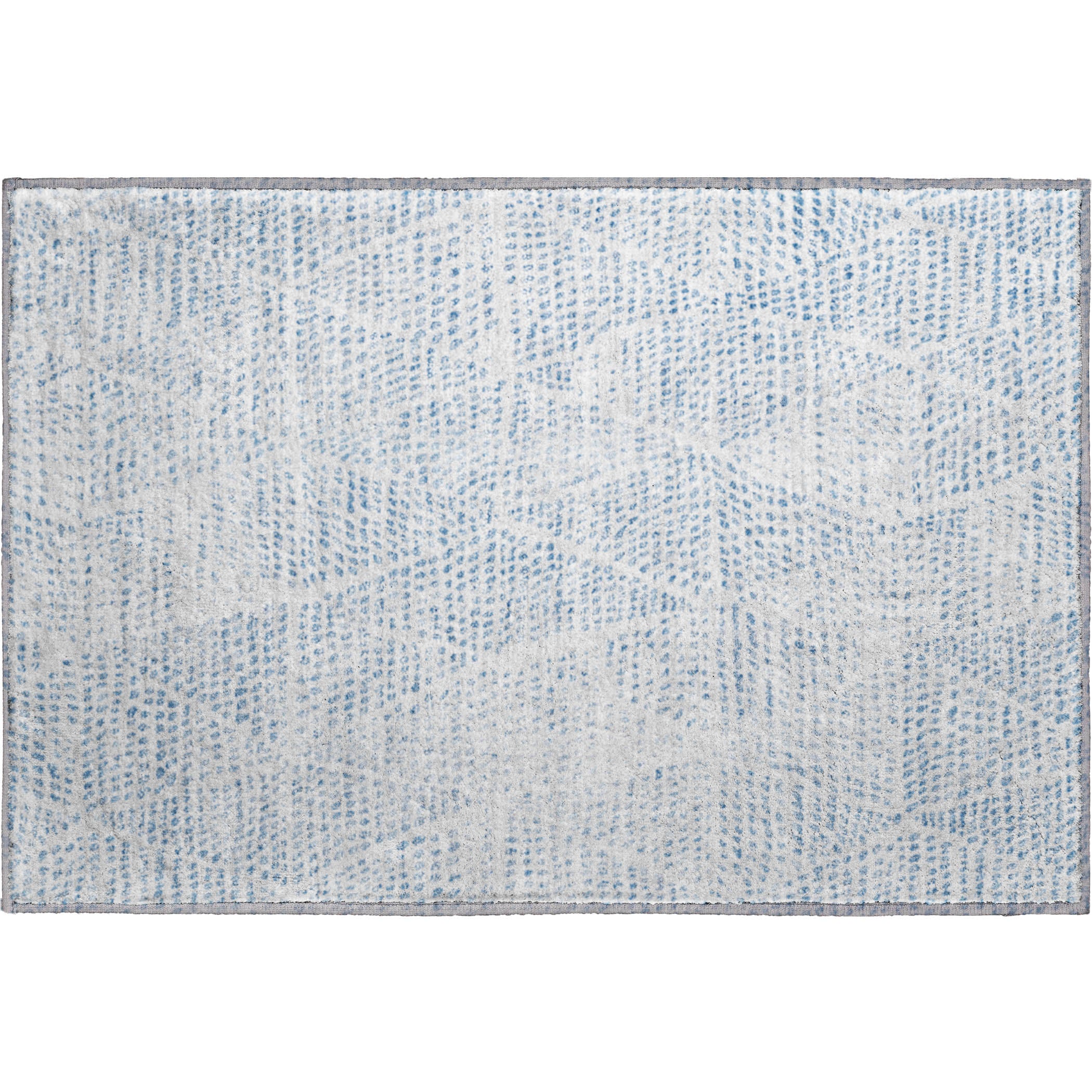 Bern Machine Washable Transitional Denim Blue Rug 1'8" x 2'6" #shape_Rectangle