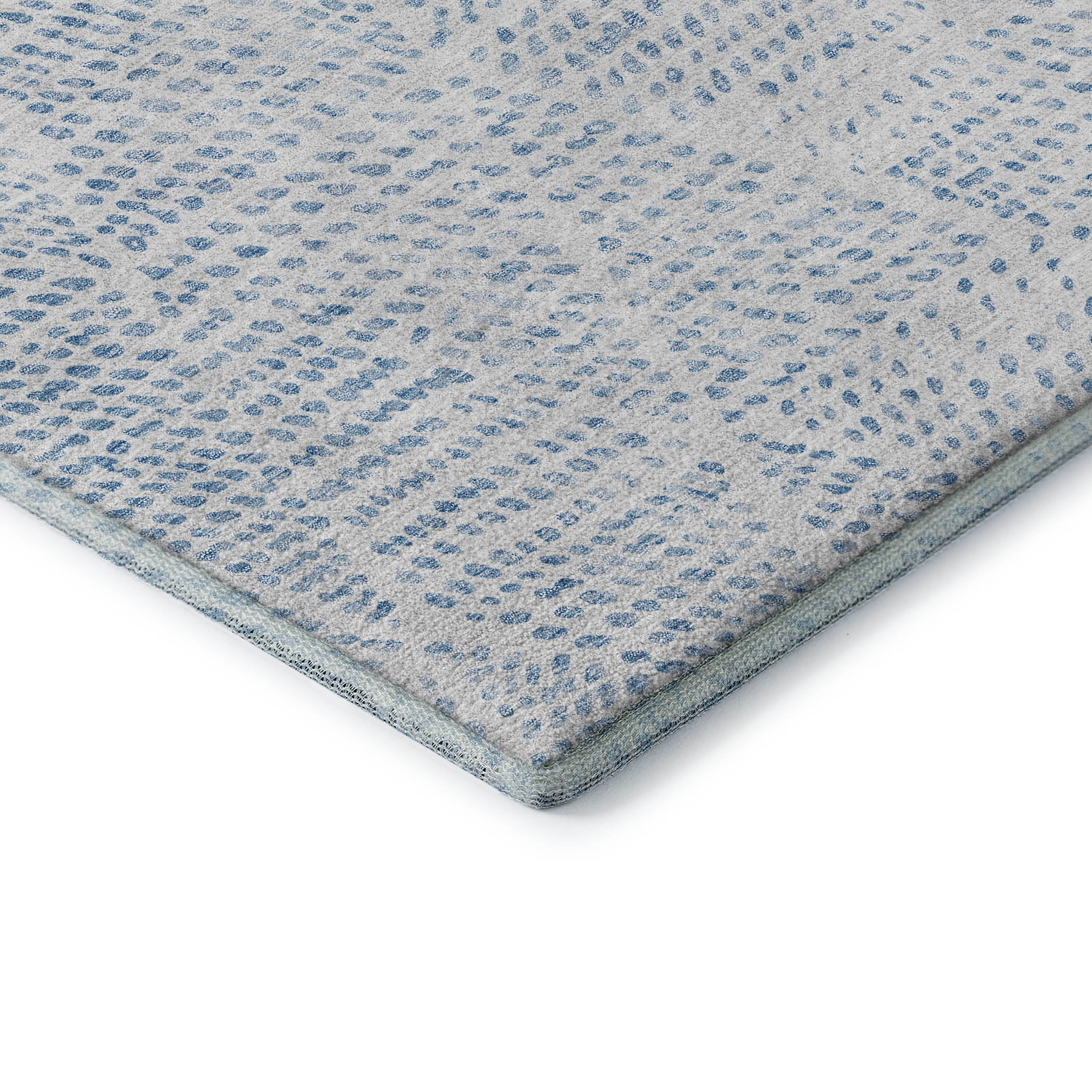 Bern Machine Washable Transitional Denim Blue Rug 1'8" x 2'6" #shape_Rectangle